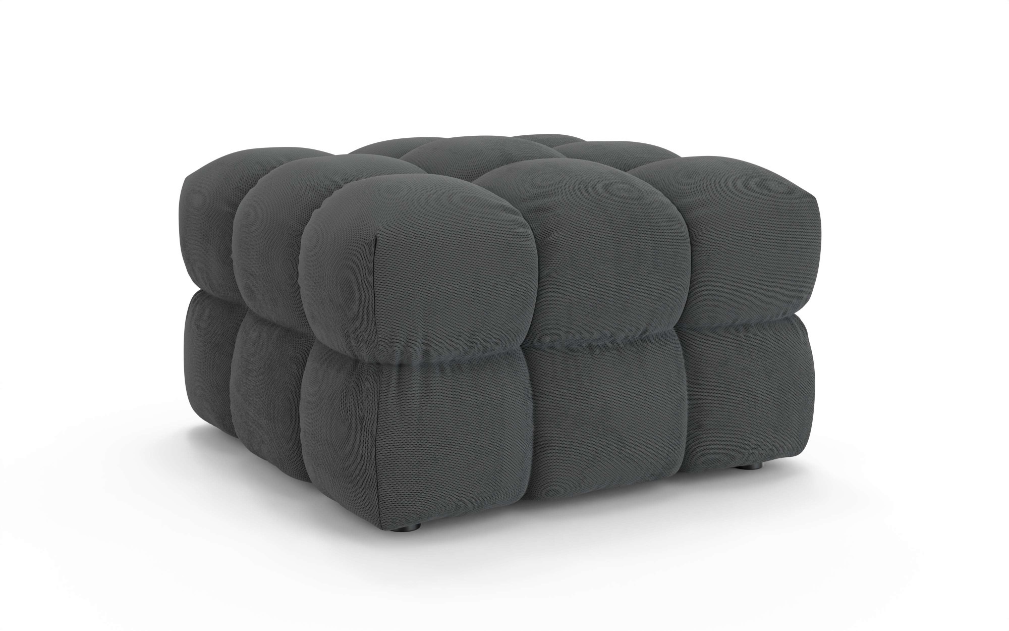 s.Oliver Polsterhocker »COBBO Sitzhocker Bubble-Optik, Maße B/T/H: 80/80/48 cm«, passend zum Sofa, moderne Steppung und hoher Sitzkomfort