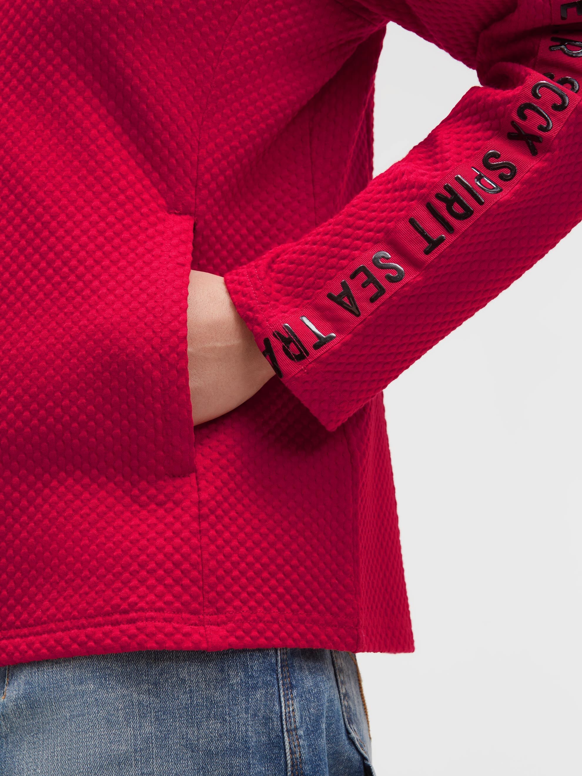 SOCCX Kapuzensweatjacke mit verstellbarer Kapuze