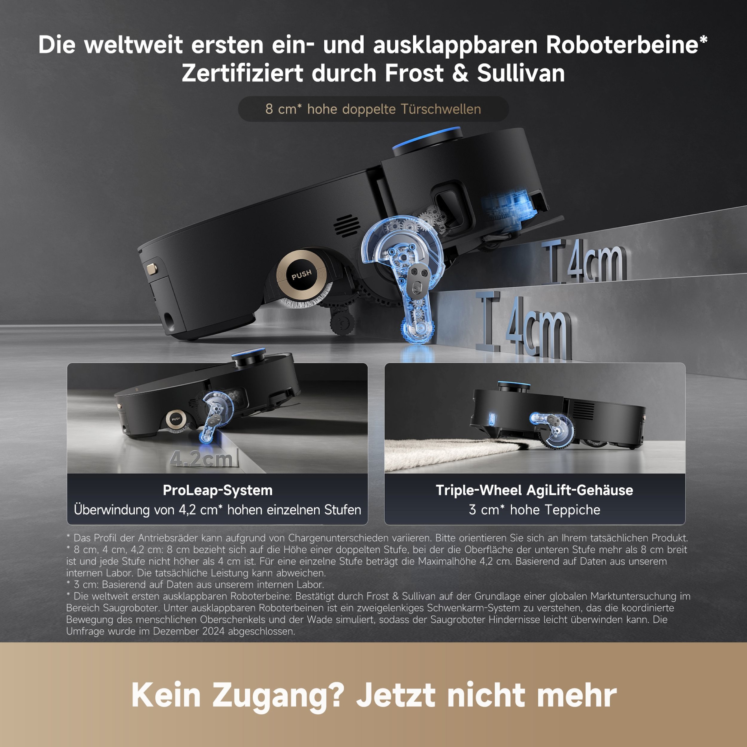 Dreame Saugroboter »mit Wischfunktion Aqua10 Ultra Roller Complete« Warmwasser-Wischsystem, Rollenmopp, überwindet Hindernisse, 30.000 Pa