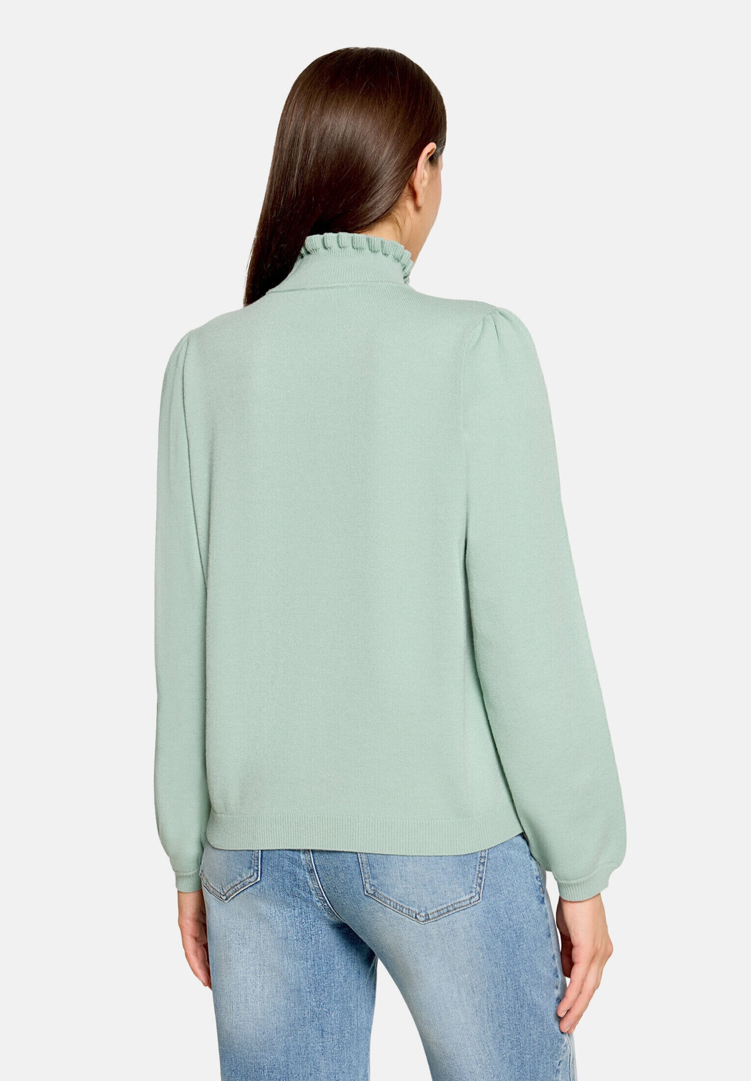 Cartoon Strickpullover »Damen mit Rüschen« 1