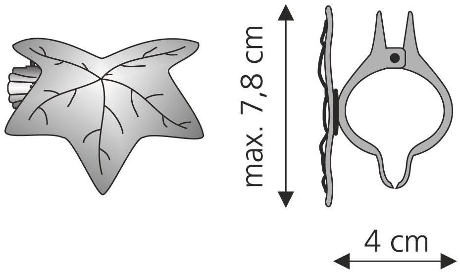 Liedeco Dekoklammer "Blatt" für Gardinen, Vorhänge günstig online kaufen