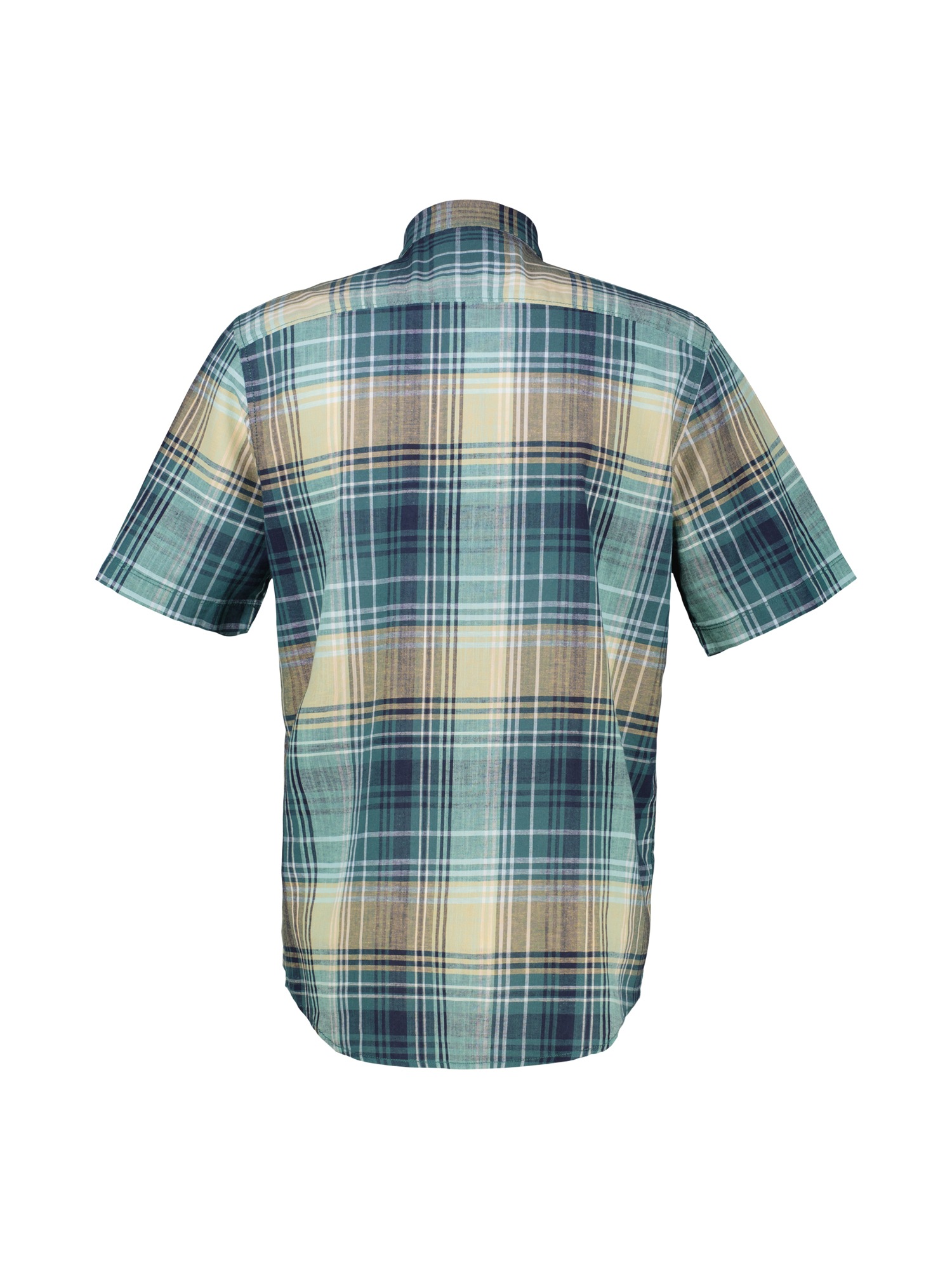 LERROS Kurzarmhemd »Kariertes Kurzarmhemd aus Baumwolle und Leinen«