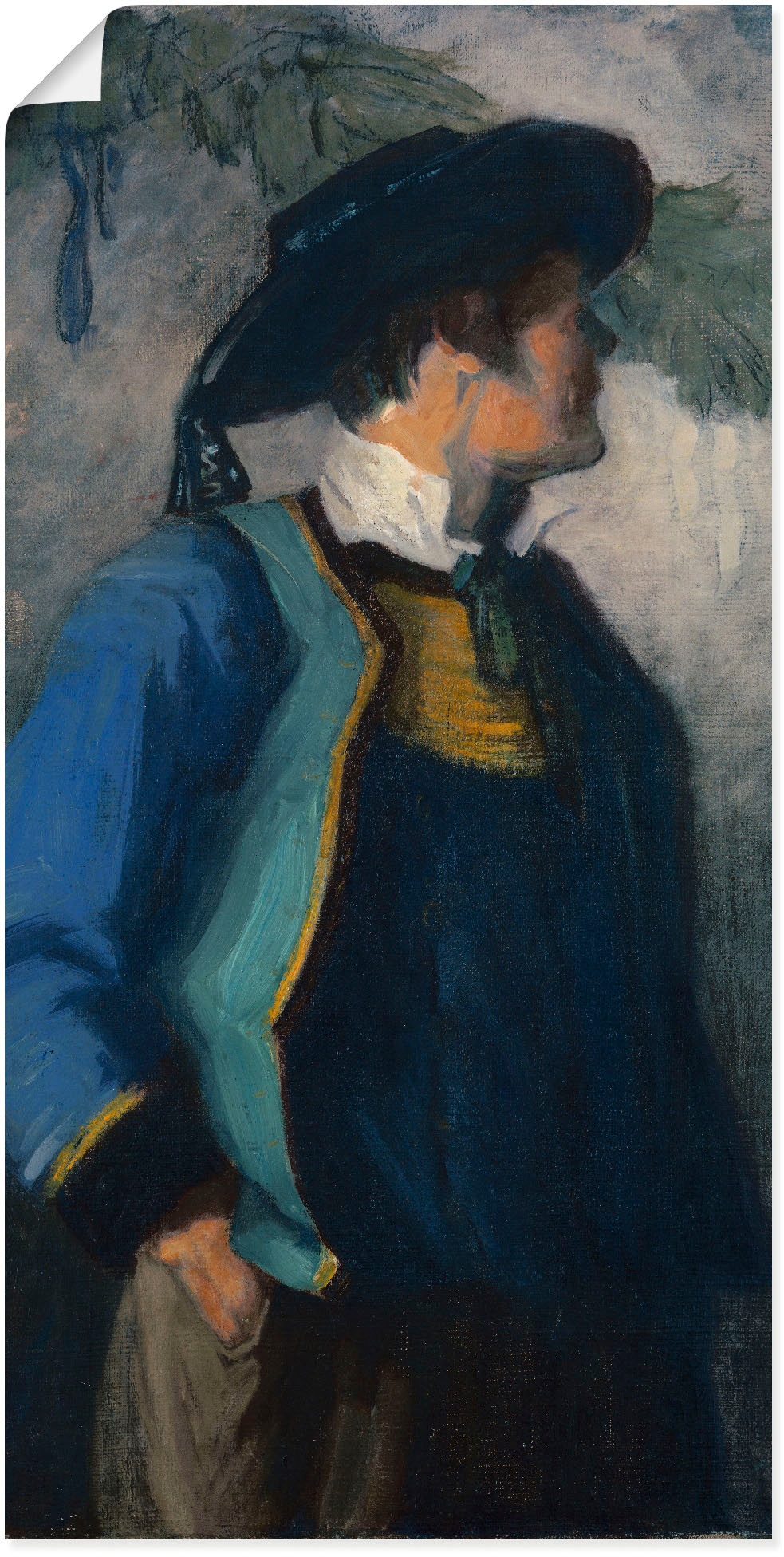 Artland Wandbild »Selbstportrait in bretonischer Tracht Ca«, Mann, (1 St.), als Leinwandbild, Wandaufkleber oder Poster in versch. Größen