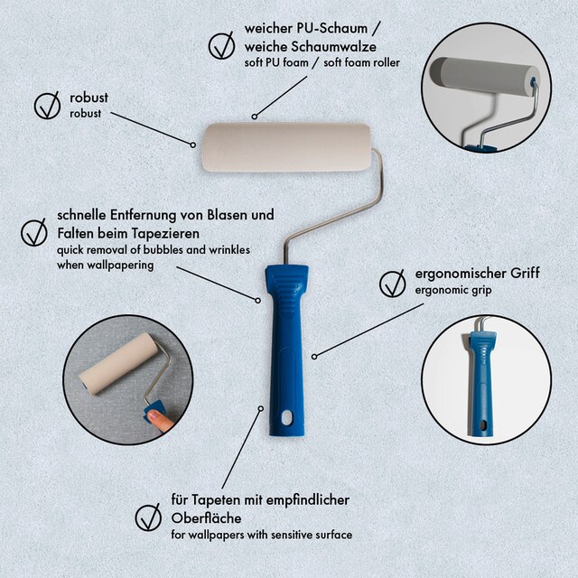 A.S. Création Farbroller »Andrückroller«, PU-Schaum, 15 cm breit per  Rechnung | BAUR