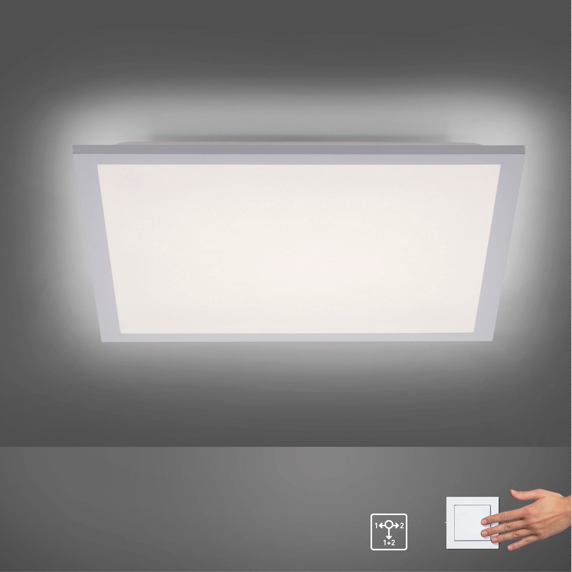 LED Deckenleuchte »FLAT«, 2 flammig, Leuchtmittel LED-Board-LED-Board | LED fest...