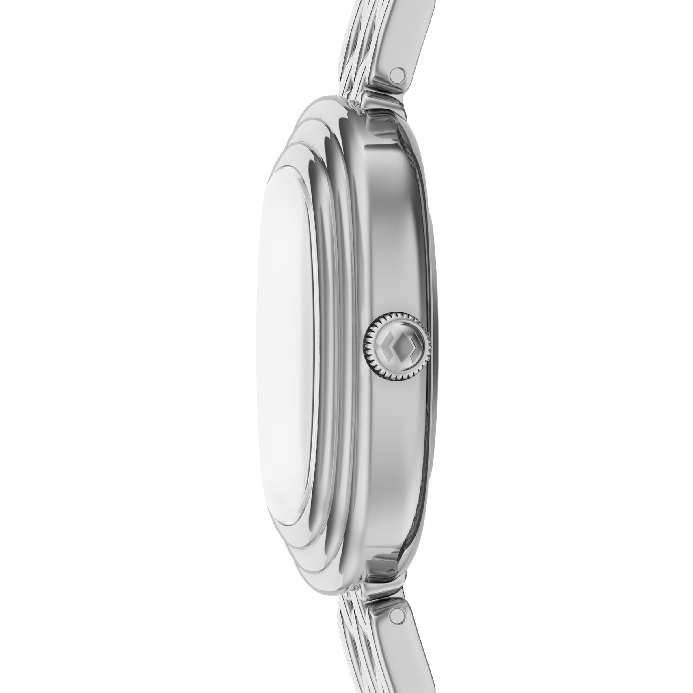 Fossil Quarzuhr »Emerson« Armbanduhr, Edelstahlarmband, analog