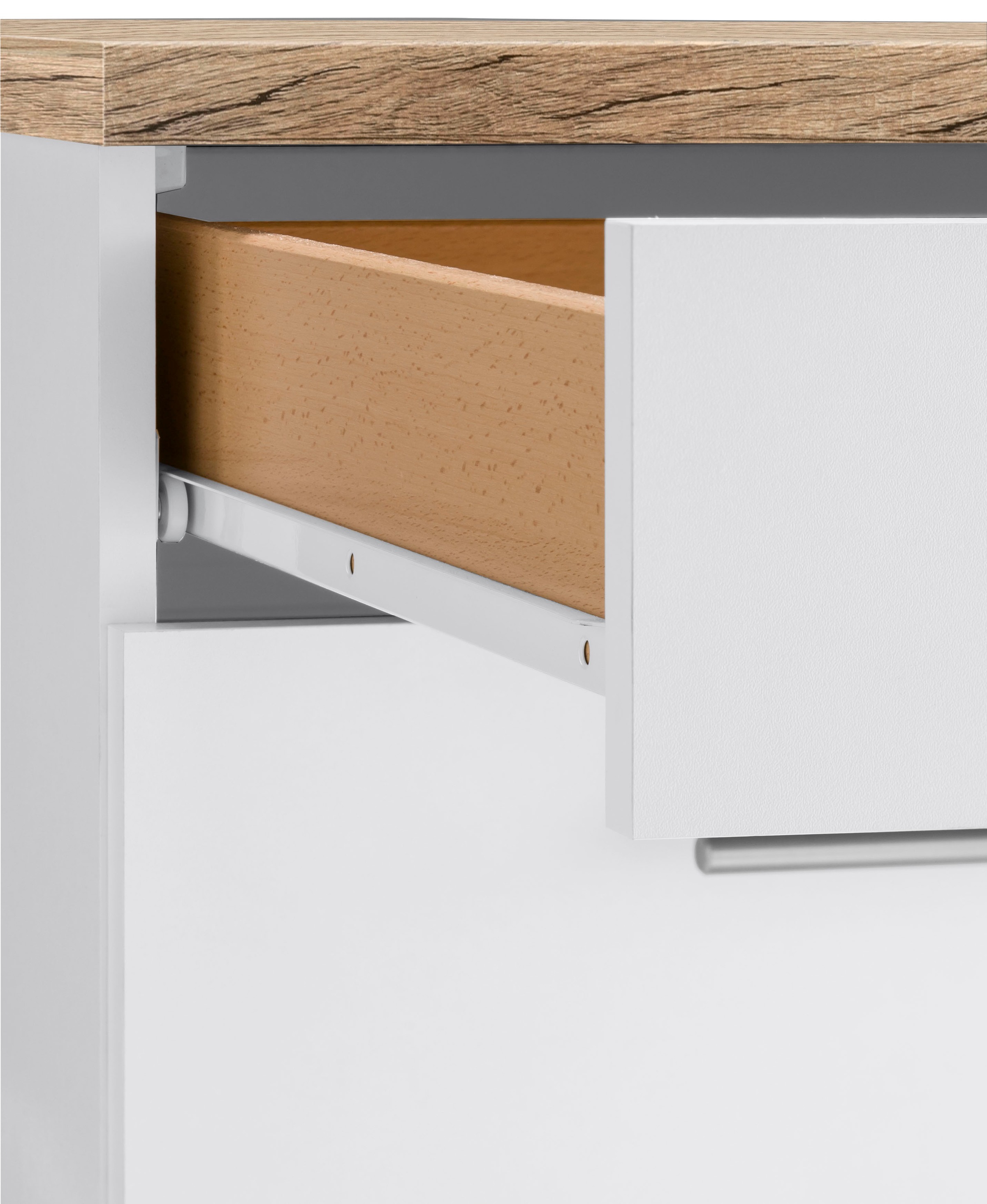 OPTIFIT Küchenzeile »Mini«, Breite 210 cm, wahlweise mit E-Geräten, mit Arbeitsplatte