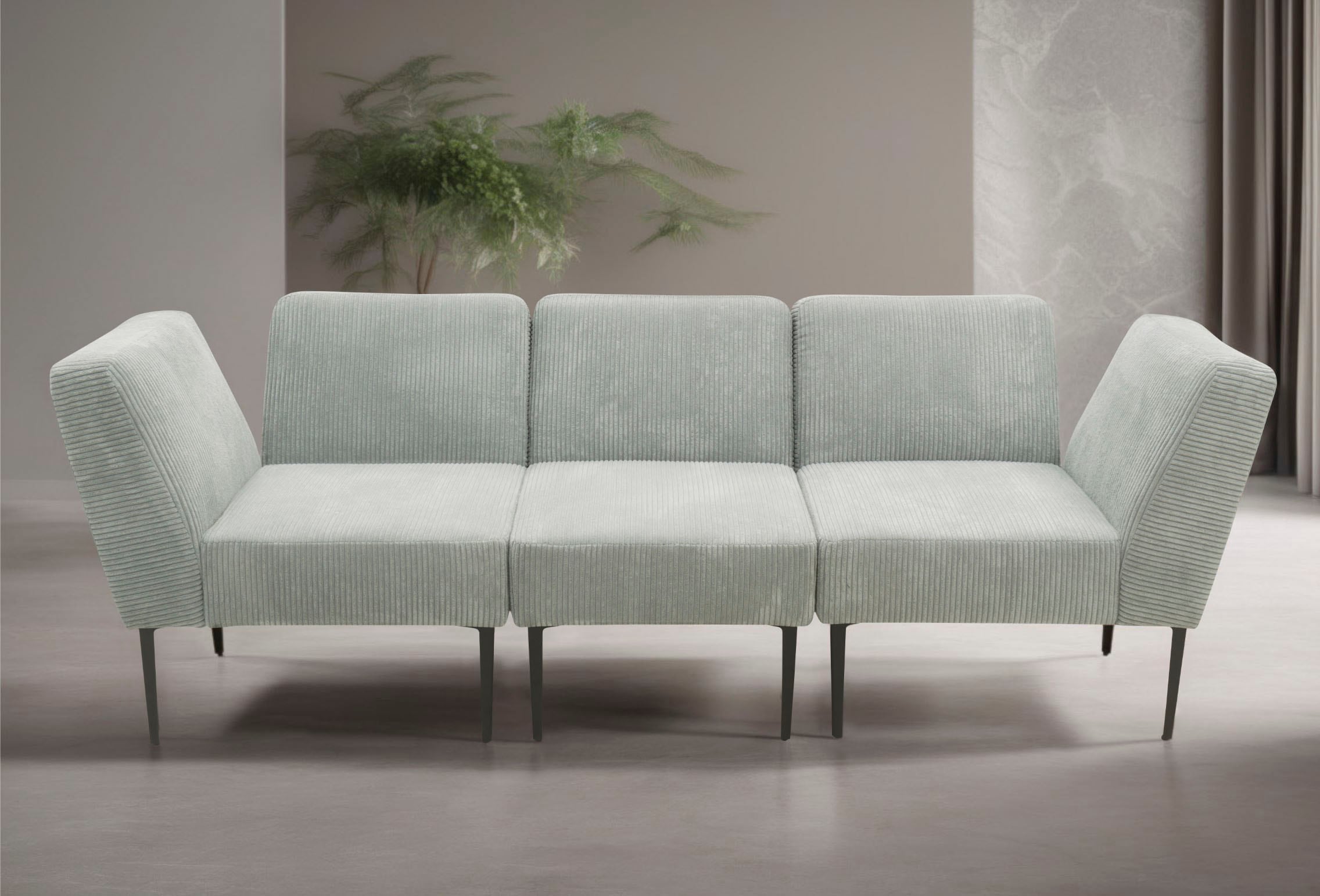 DOMO collection Sessel »700010 Lieferzeit nur 2 Wochen, auch einzeln stellbar«, für individuelle Zusammenstellung eines persönlichen Sofas, Cord-Bezug