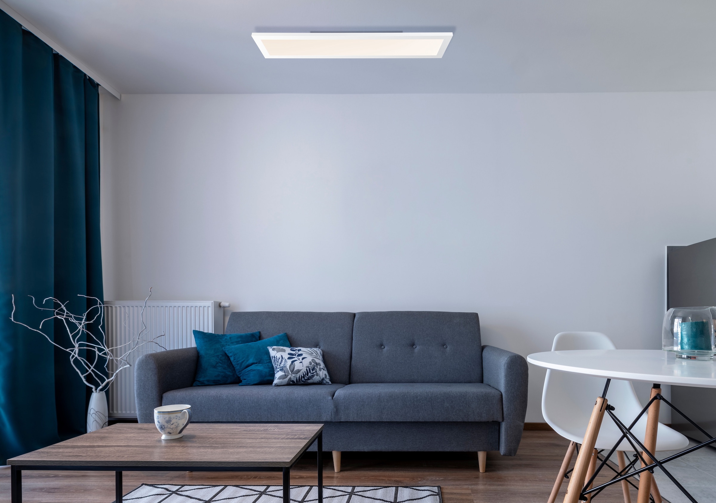 GLOBO LIGHTING Deckenleuchte »ROSI« LED-Modul 1 Stk. Deckenleuchte Aluminium/Weiß, Opal, dimmbar, LED 40W