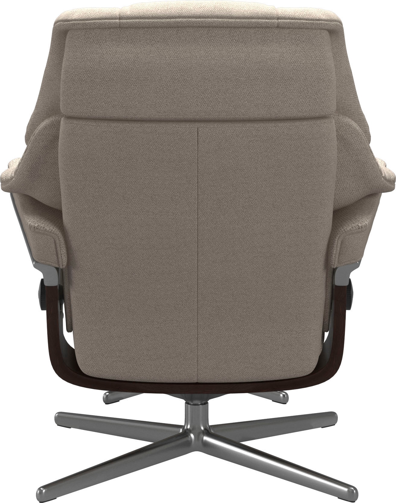 Stressless® Relaxsessel »Reno«, (Set, Relaxsessel mit Hocker), mit Hocker, mit Cross Base, Größe S, M & L, Holzakzent Braun