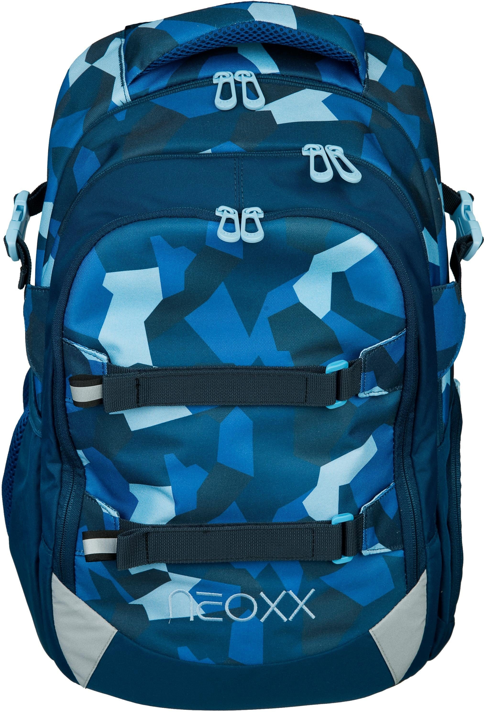 neoxx Schulrucksack »Active, Camo Nation«, reflektierende Details, aus recycelten PET-Flaschen