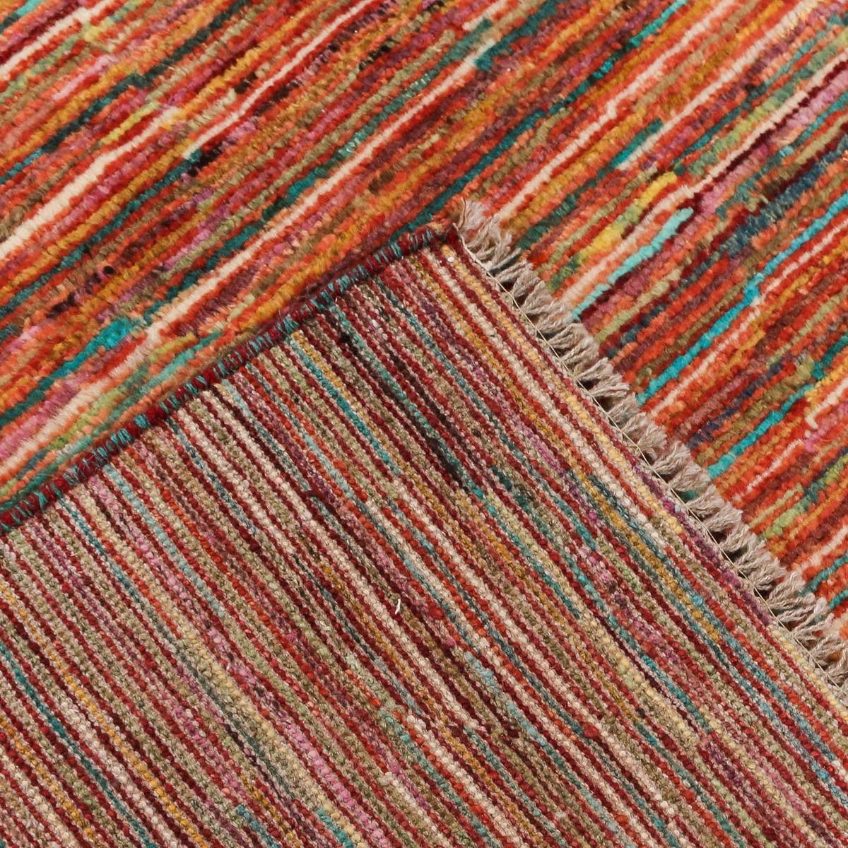 morgenland Wollteppich »Streifen Multicolore 282 x 189 cm«, rechteckig, Handgeknüpft