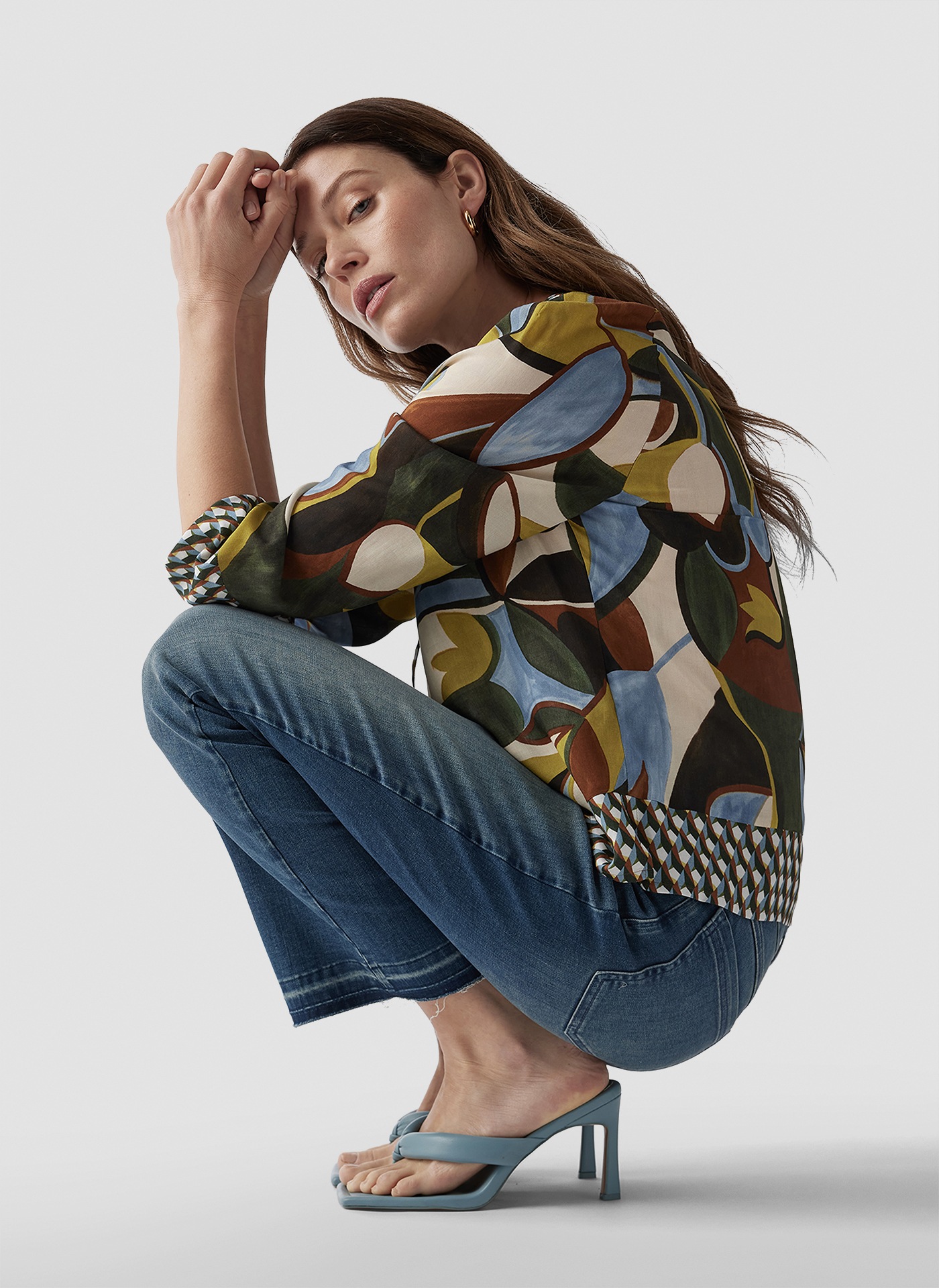 LeComte Jerseyhose »LeComte Klassische Jeans mit Ausgestelltem Bein für Damen«