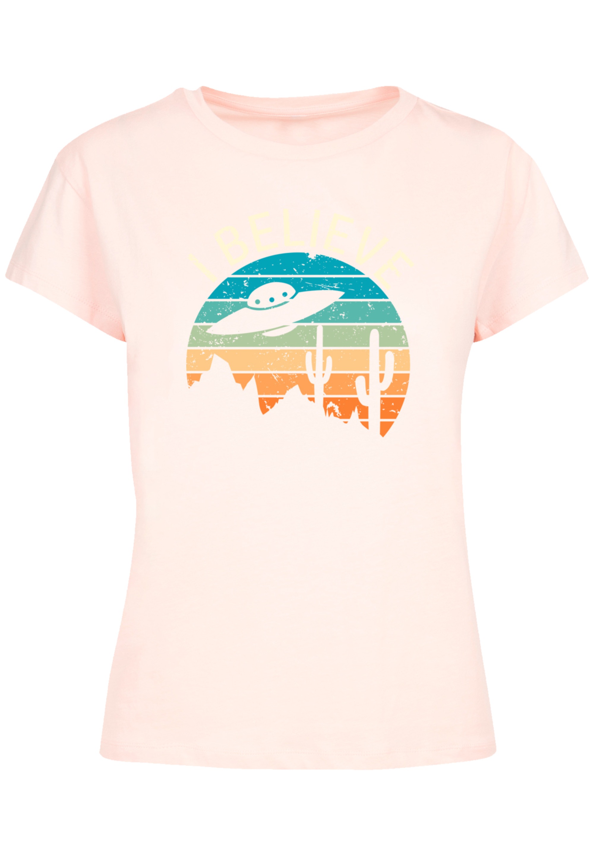 F4NT4STIC T-Shirt »I Believe UFO Alien Sonnenuntergang«, Premium Qualität