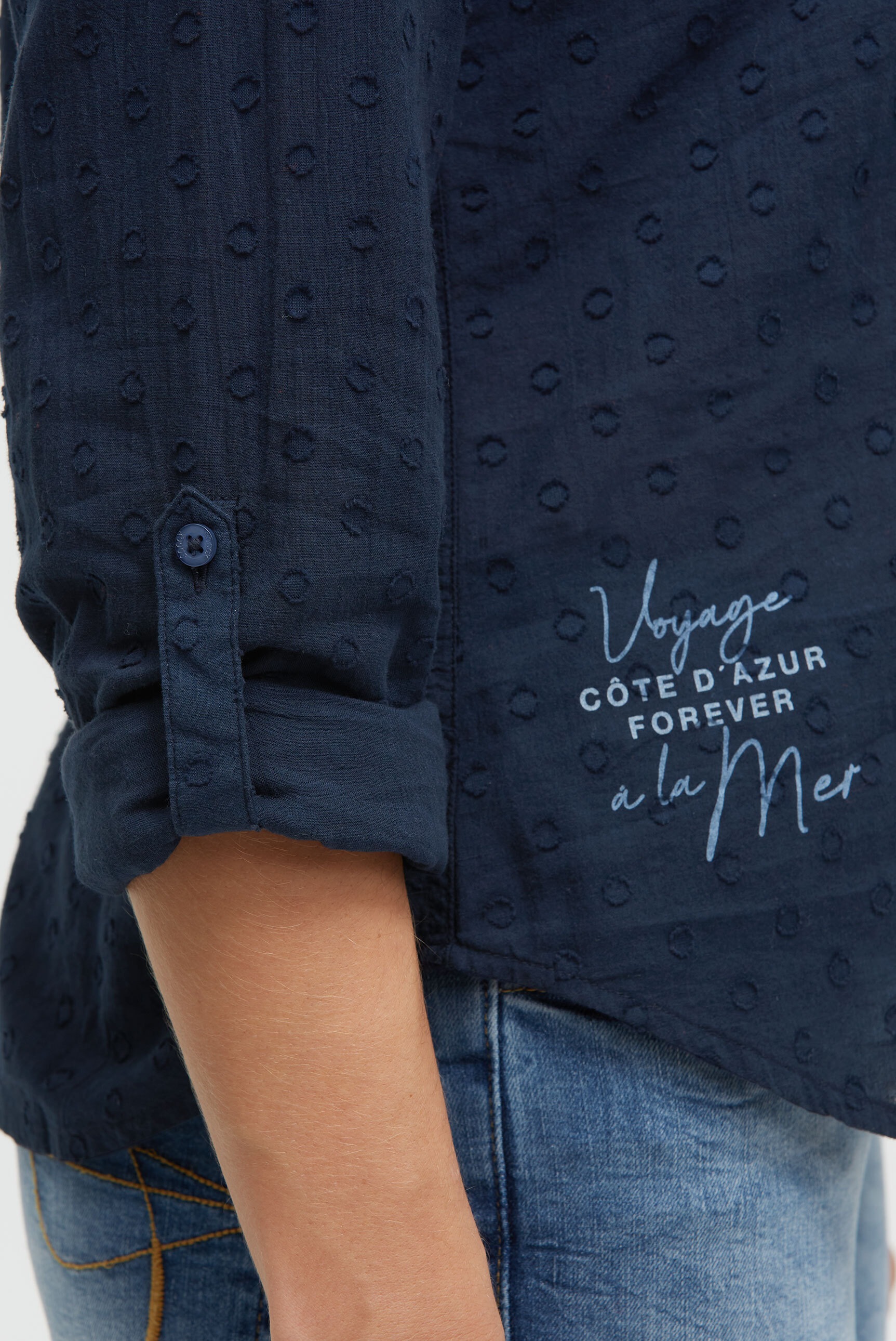 SOCCX Langarmbluse im Turn-Up-Look