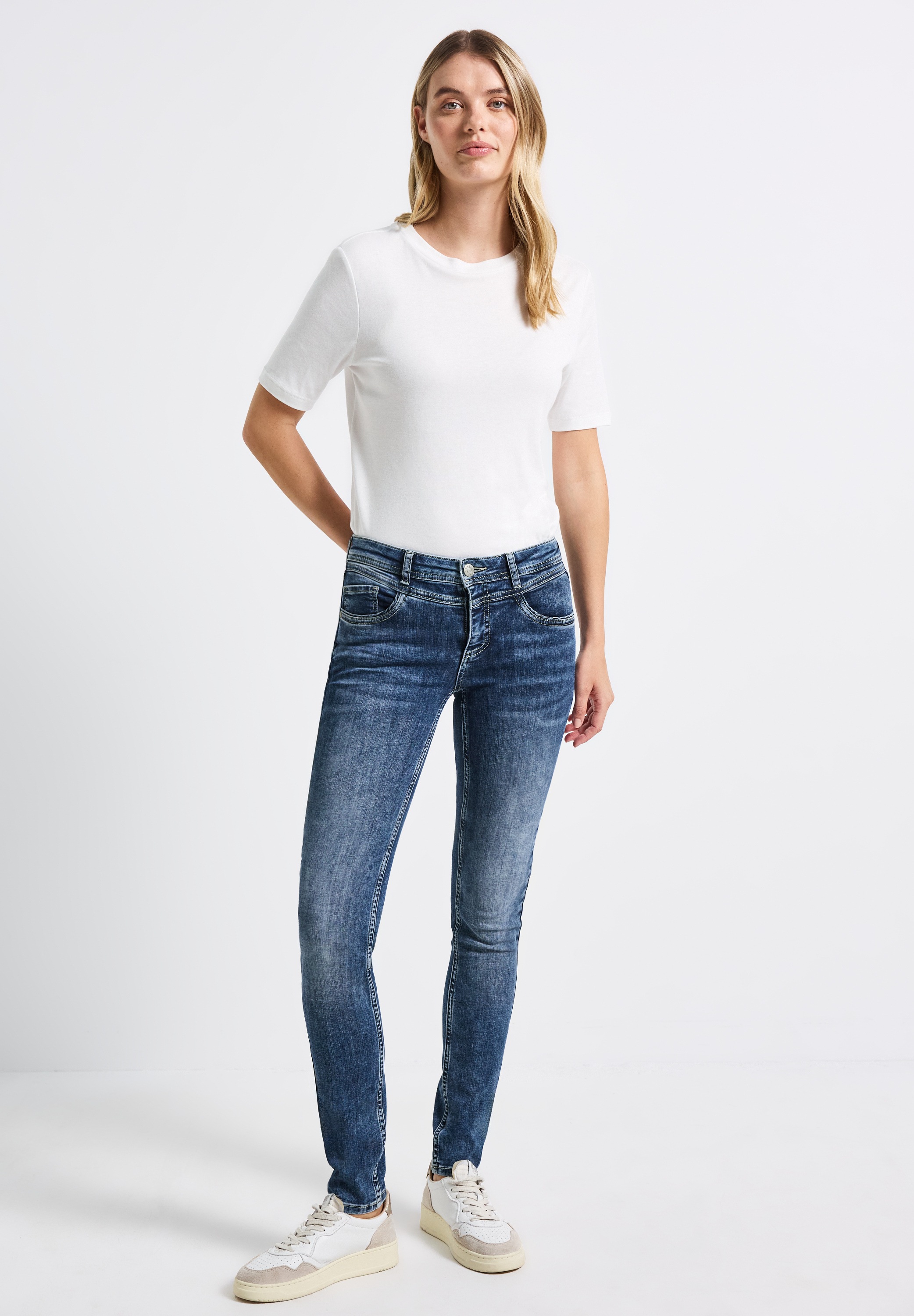 STREET ONE Slim-fit-Jeans, Middle Waist