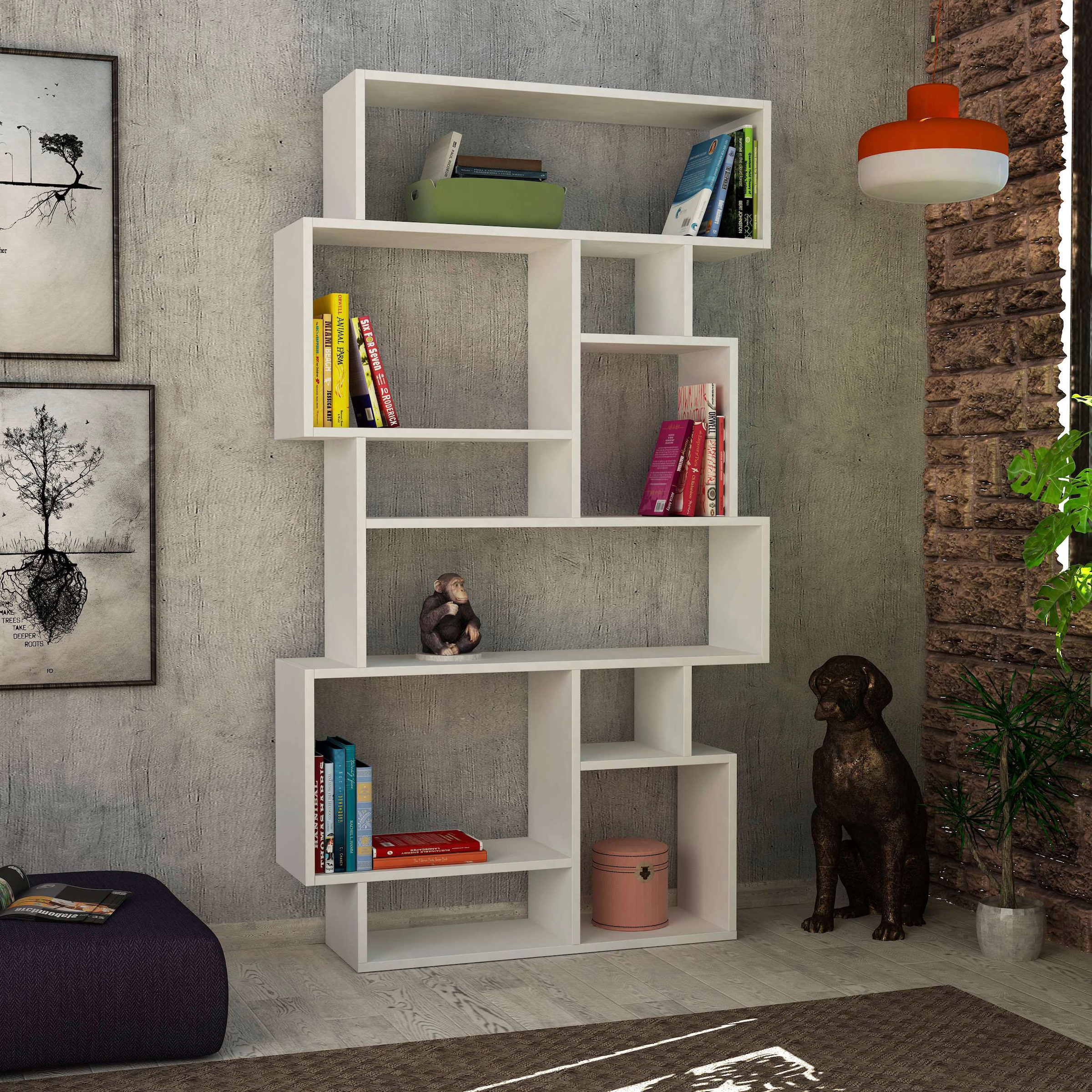 Decortie Bücherregal »Karmato Bücherregal«, (Packung), Leichte Montage, Lagerung, Platzsparend