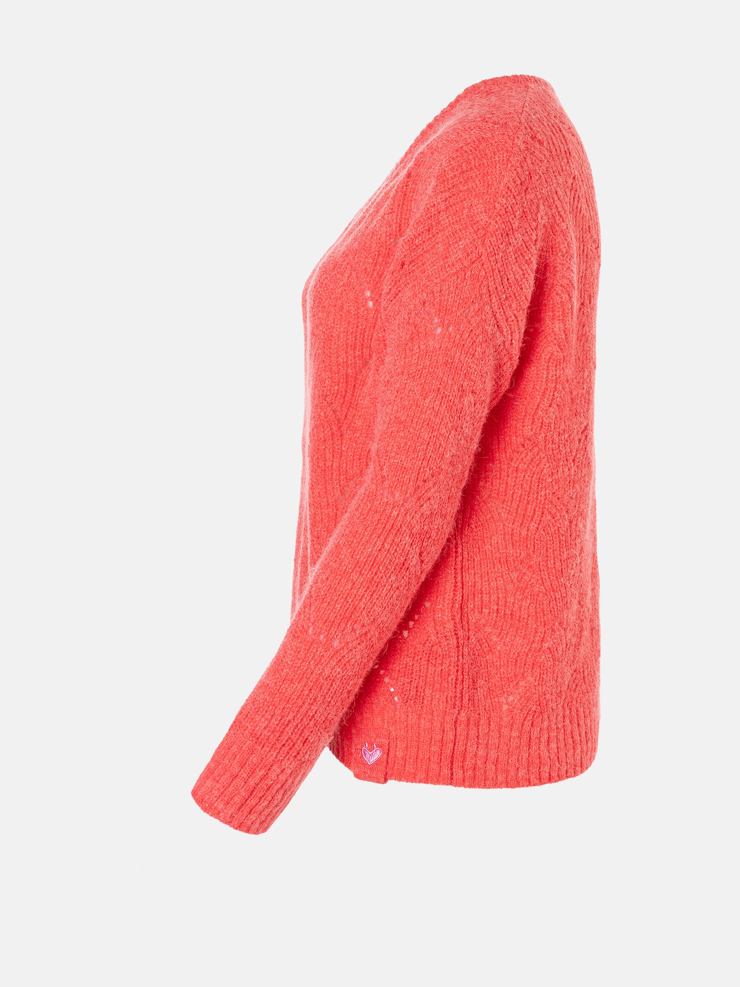 Lieblingsstück Strickpullover »SölveL« mit dezentem Lochmuster, V-Neck