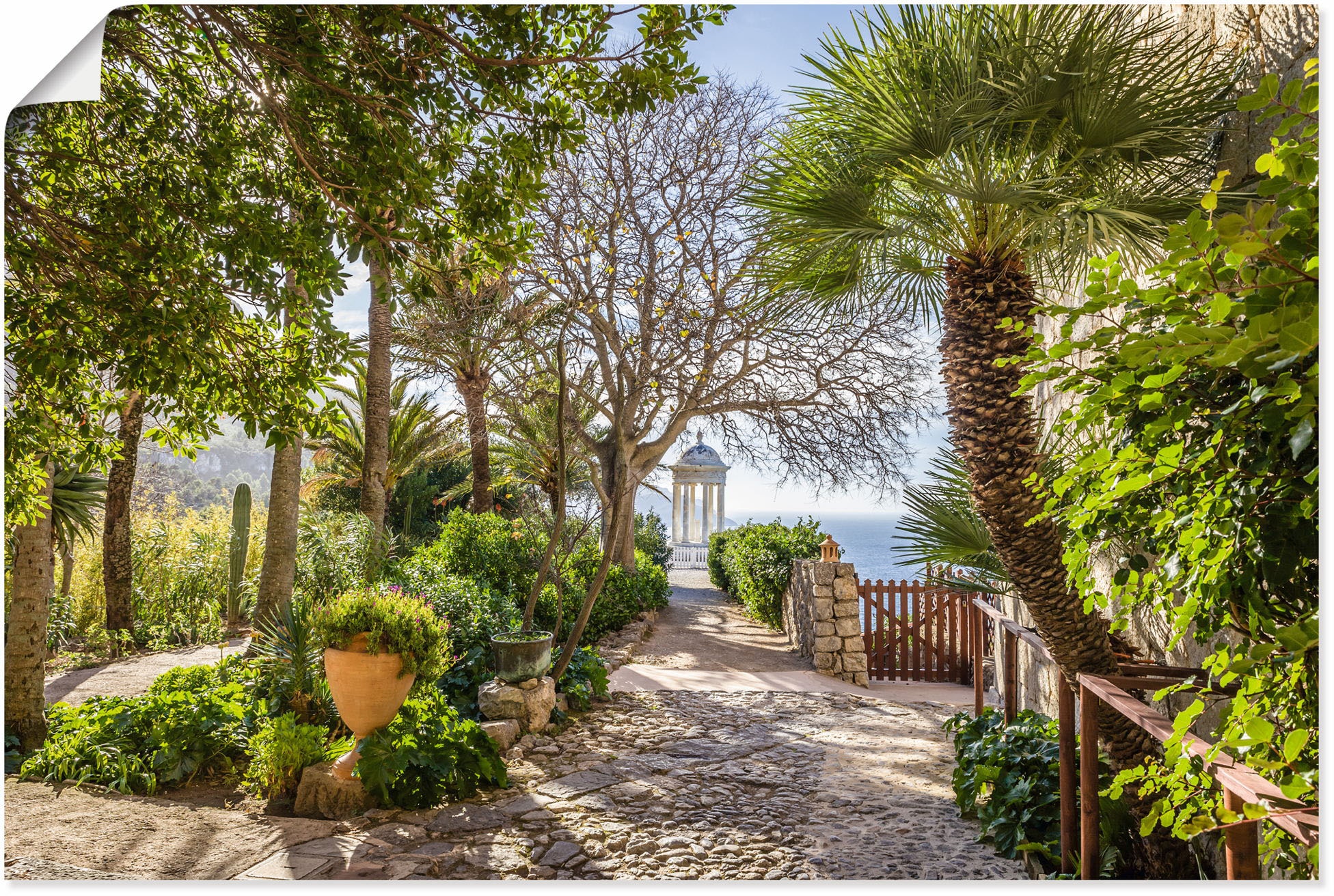 Wandbild »Garten Son Marroig bei DeiÃ , Mallorca«, Gartenbilder, (1 St.), als Alubild,...