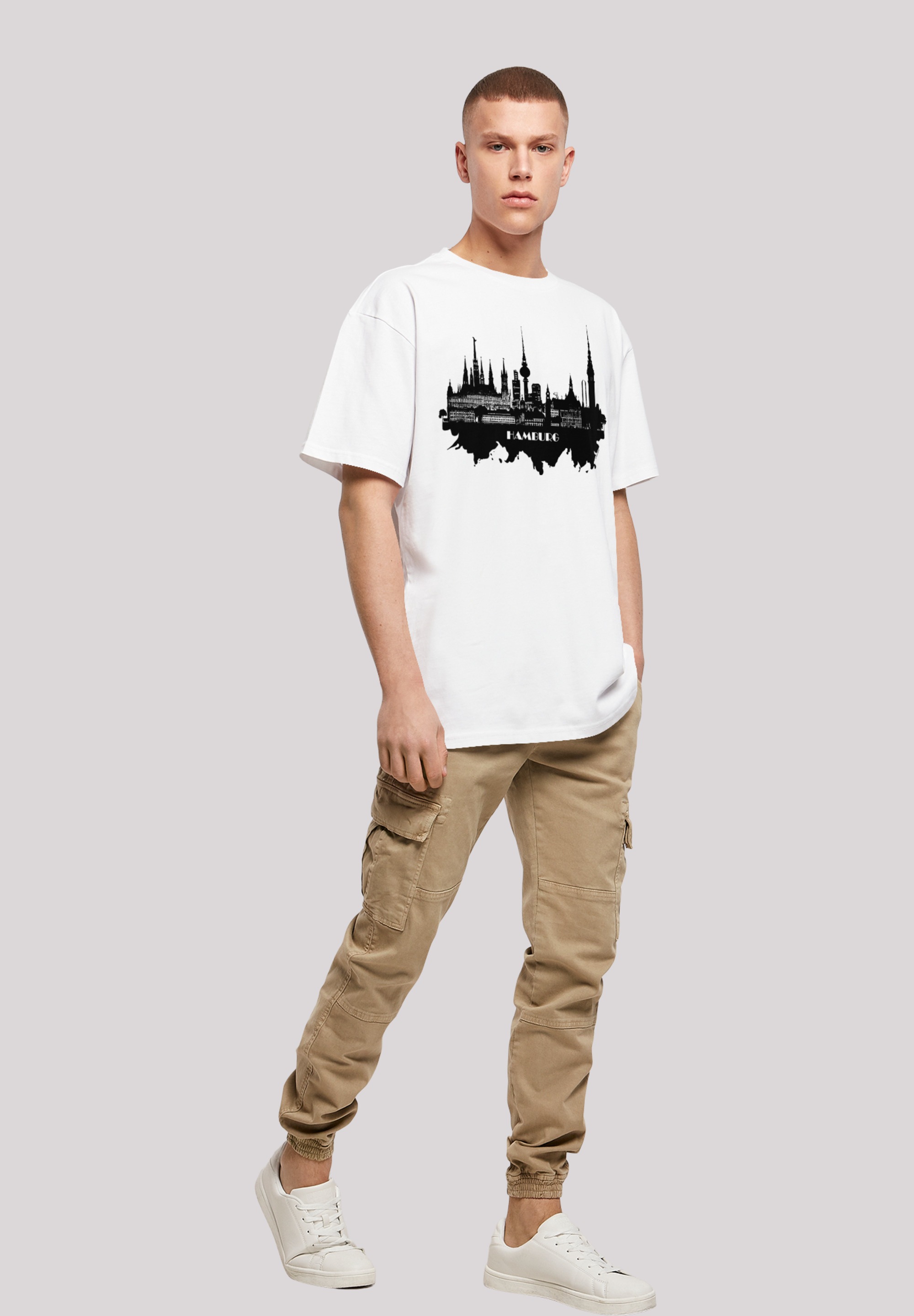 F4NT4STIC T-Shirt »Cities Collection - Hamburg skyline«, Print