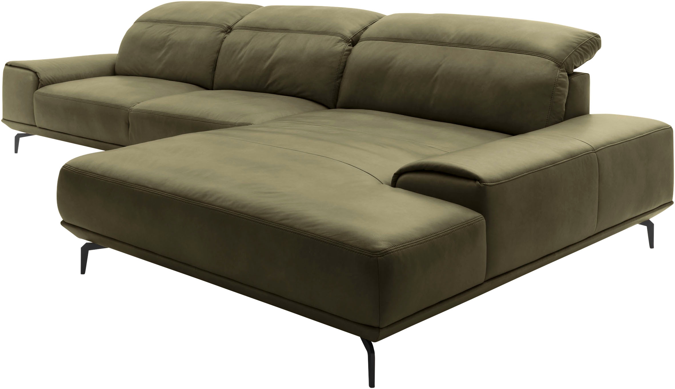 Musterring Wohnlandschaft »MR 2490«, Fuß schwarz, Sitzhöhe 48cm, wahlweise mit Funktionen, Maße 342x207 cm
