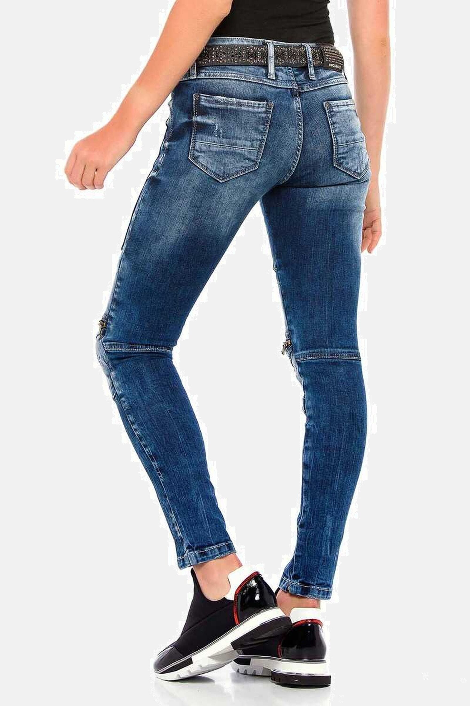 Cipo & Baxx 5-Pocket-Jeans »Jeans«, mit vielen Applikationen, WD377