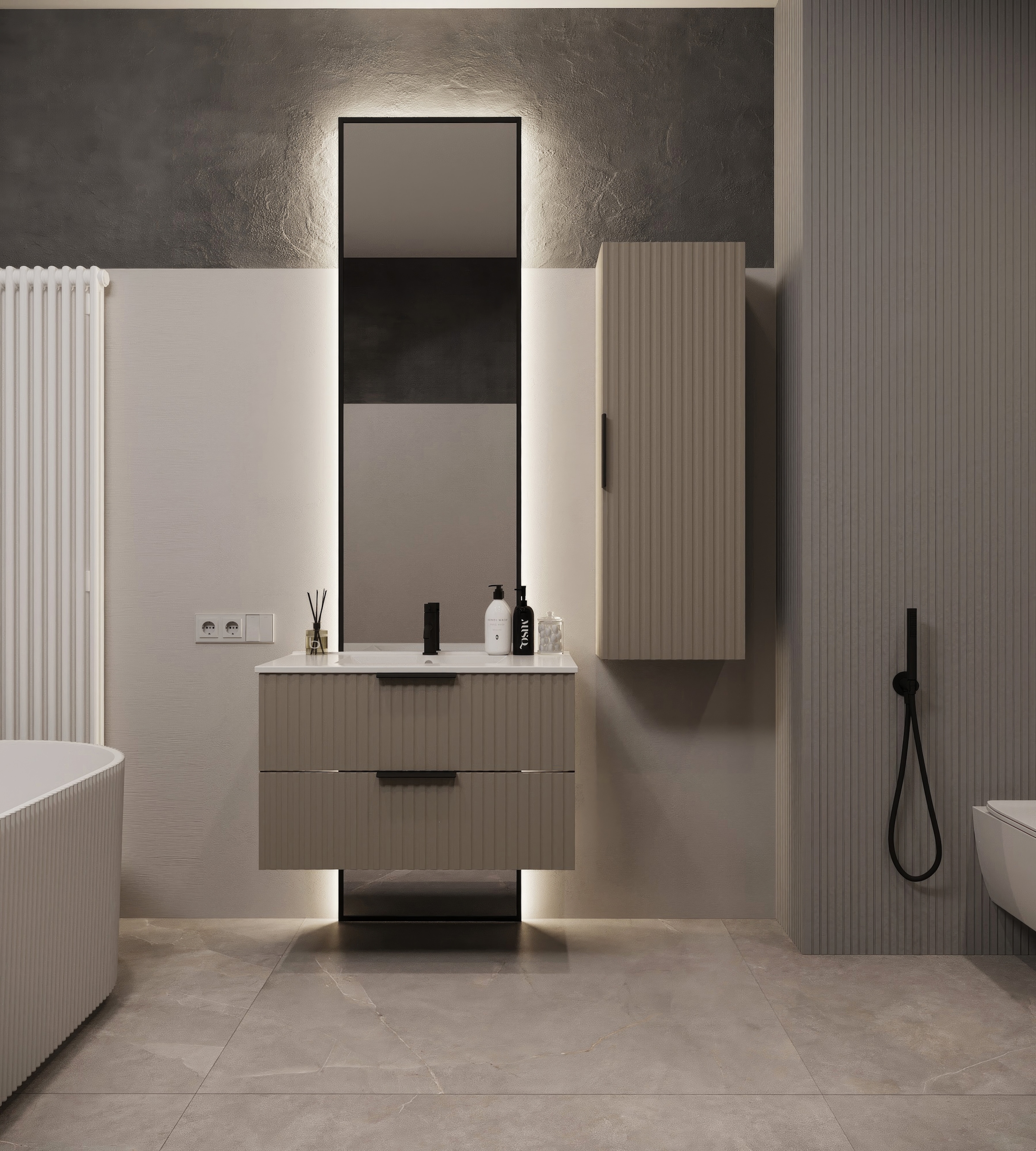 welltime Waschtisch "TIBU mit Waschbecken. 2 Schubladen. 2 Breiten (60/80cm günstig online kaufen