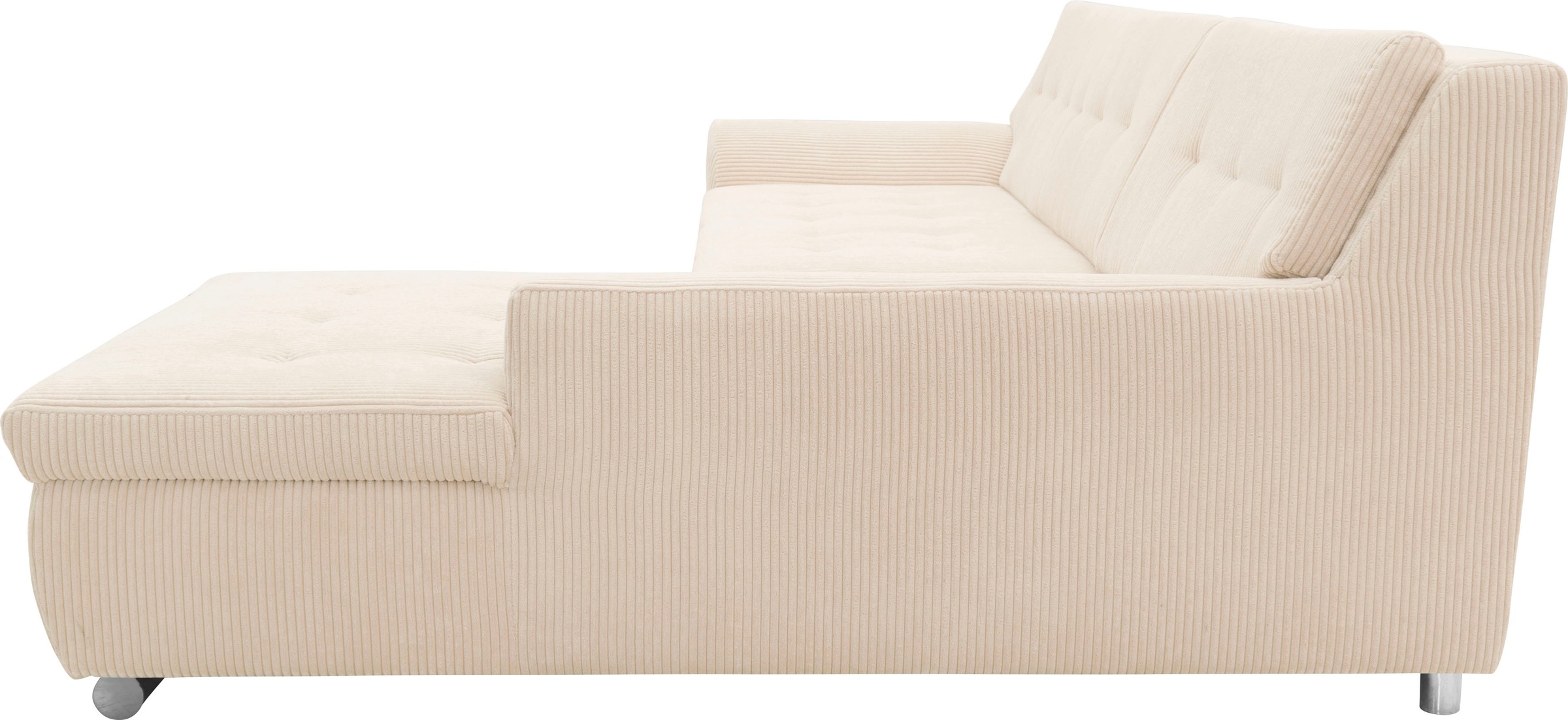 DOMO collection Ecksofa Treviso, wahlweise mit Bettfunktion, incl. Zierkissen