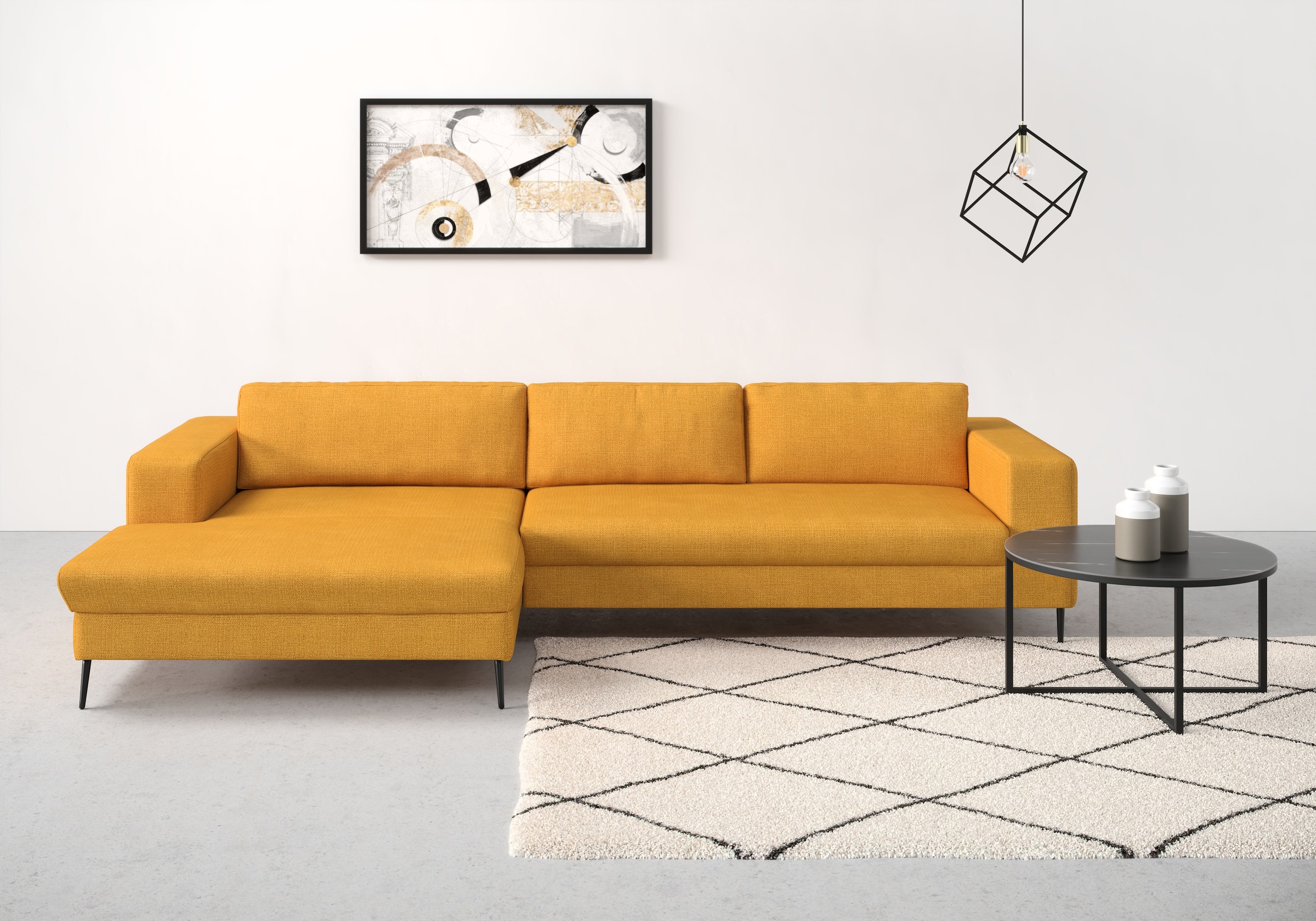Thumbnail - DOMO collection Ecksofa "Modica, zeitlos und elegant, L-Form" moderne Optik mit extrabreiter Recamiere, auch in Cord