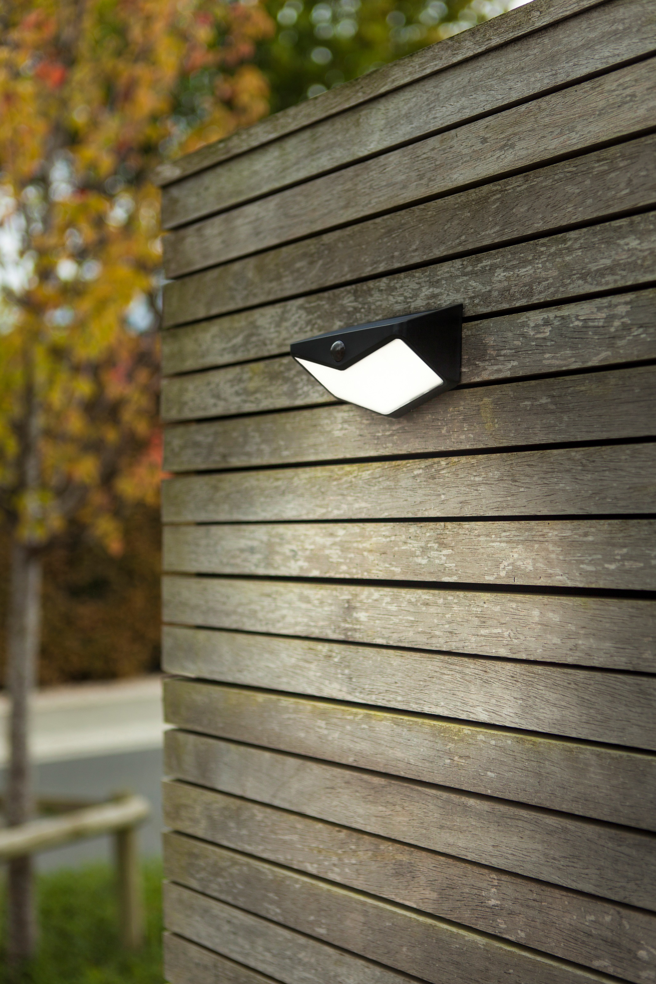 LUTEC LED Solarleuchte »LED-Solar-Aussenwandl. m. BWM WINGS«, 1 flammig, Leuchtmittel LED-Board | LED fest integriert, Bewegungsmelder