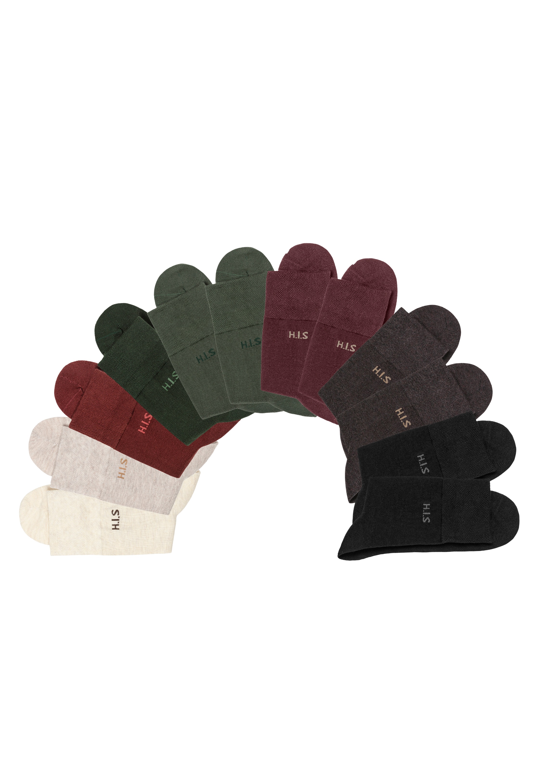 H.I.S Socken, (Packung, 12 Paar), ohne einschneidendes Gummi günstig online kaufen