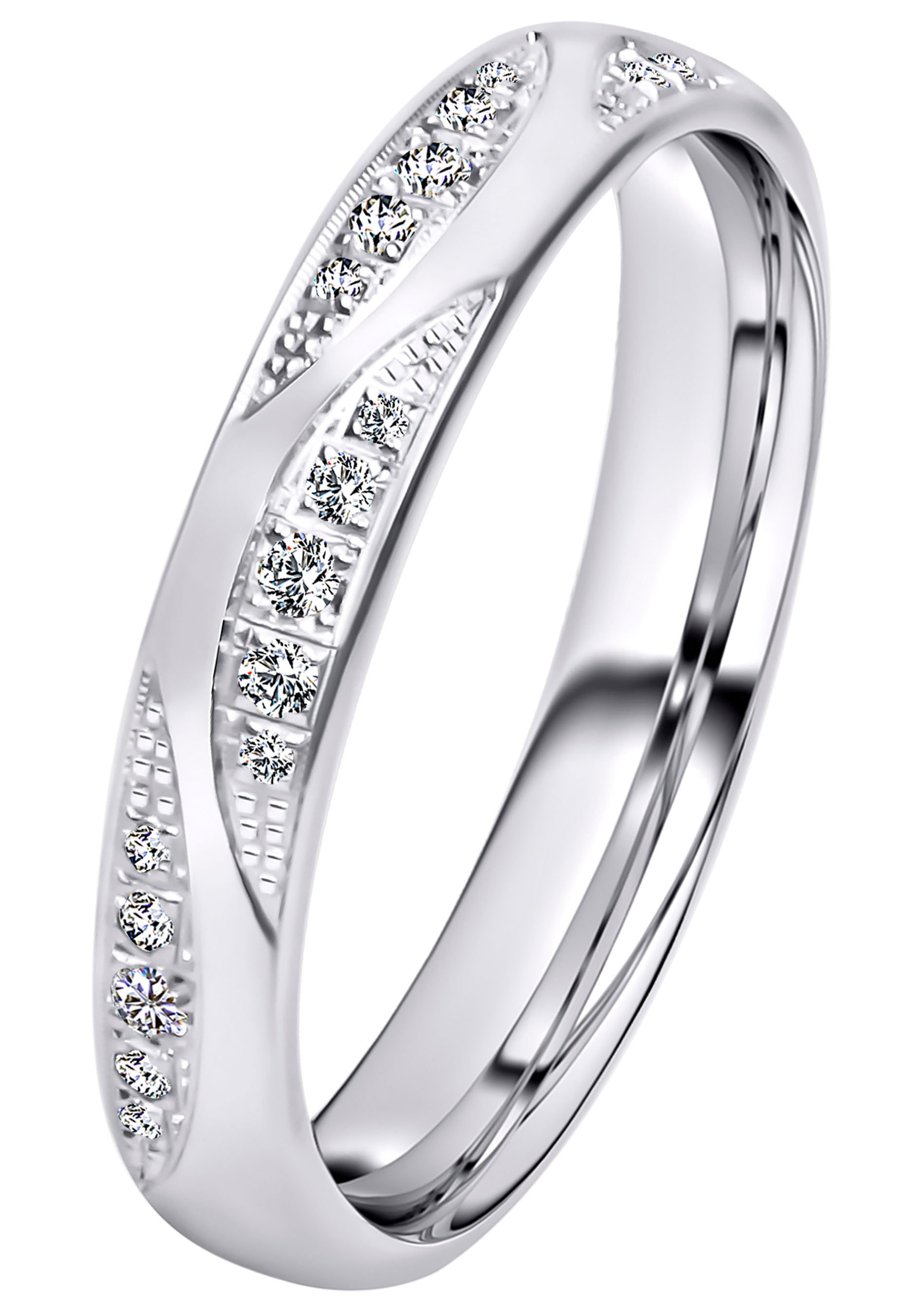 DOOSTI Trauring »Schmuck Geschenk Silber 925 Trauring Ehering Partnerring LIEBE«, wahlweise mit oder ohne Zirkonia