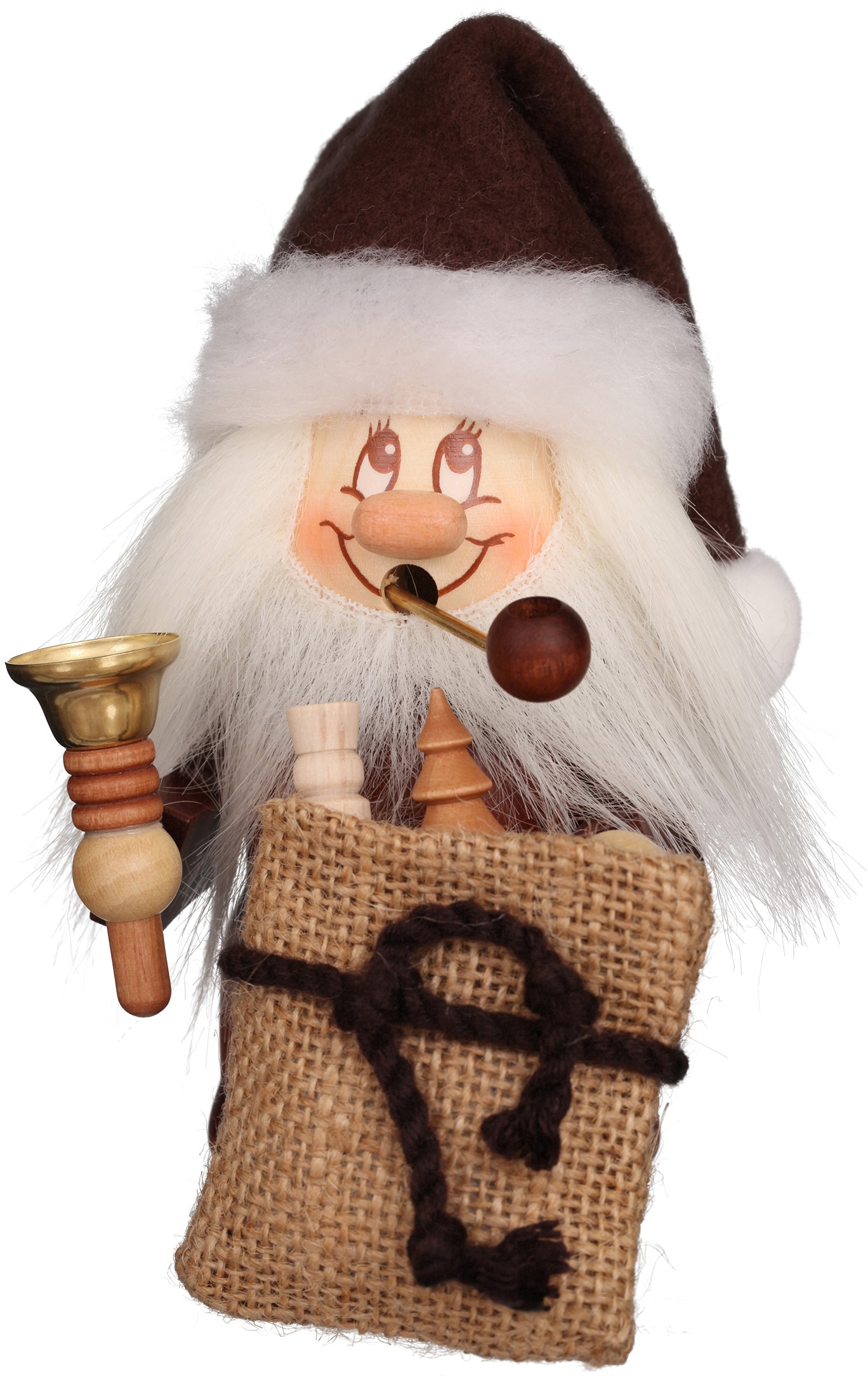Christian Ulbricht Räuchermännchen »Miniwichtel Weihnachtsmann mit | Weihnachtsdeko«, Holzkunst, kaufen Erzgebirge BAUR Räucherkerzen Original Glocke, inklusive