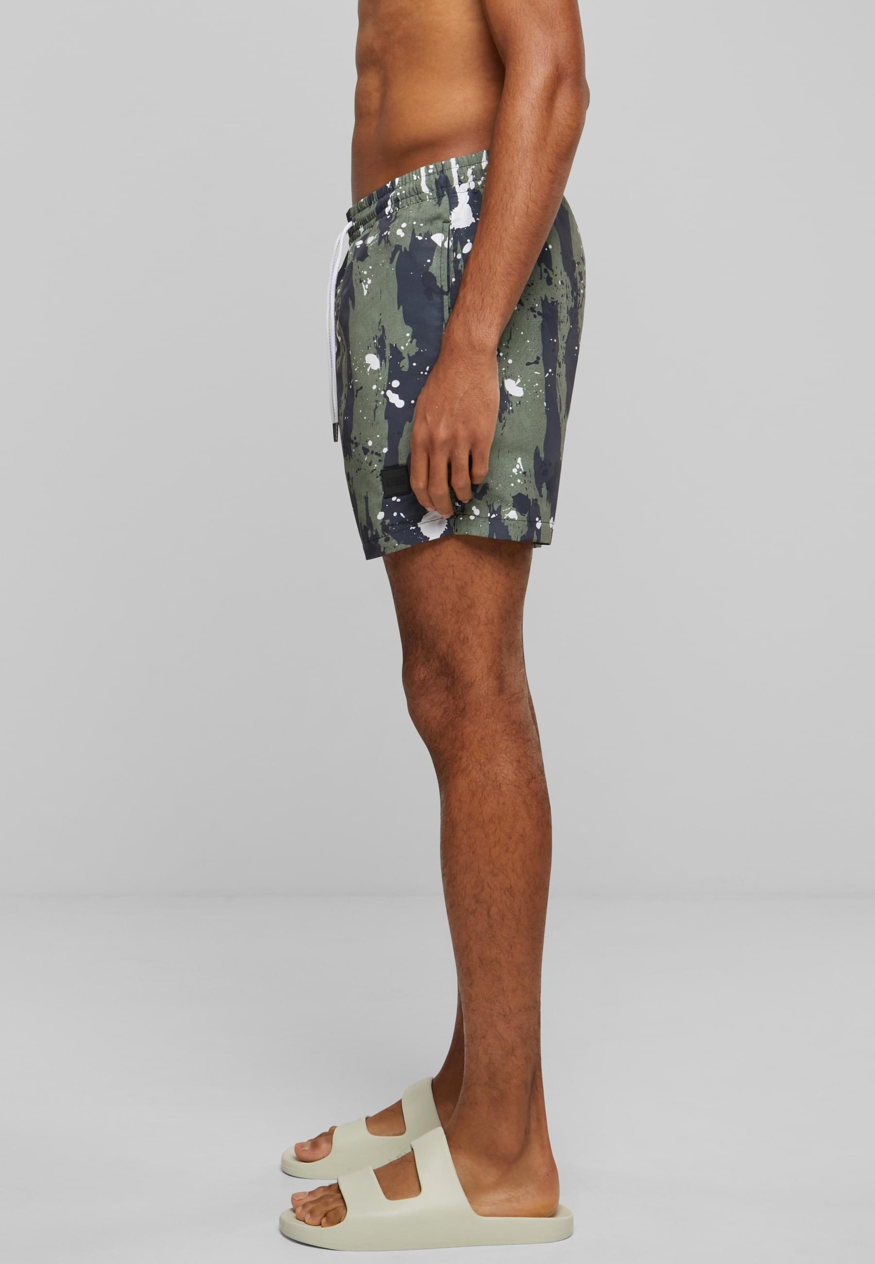 URBAN CLASSICS Badeshorts »Urban Classics Herren Pattern Swim Shorts«