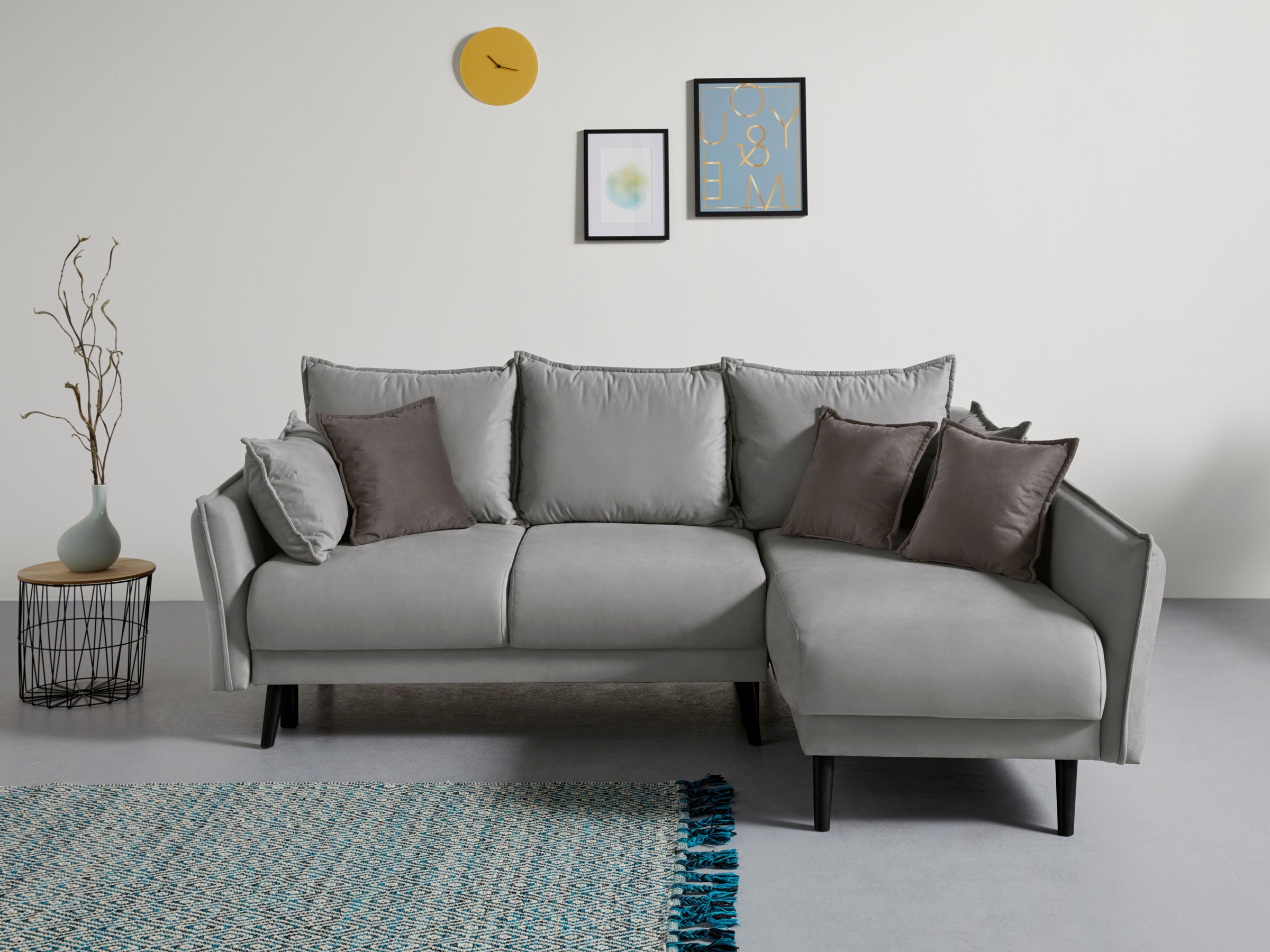 Home affaire Ecksofa "Asra L-Form" incl. Bettfunktion und Bettkasten, Seite günstig online kaufen