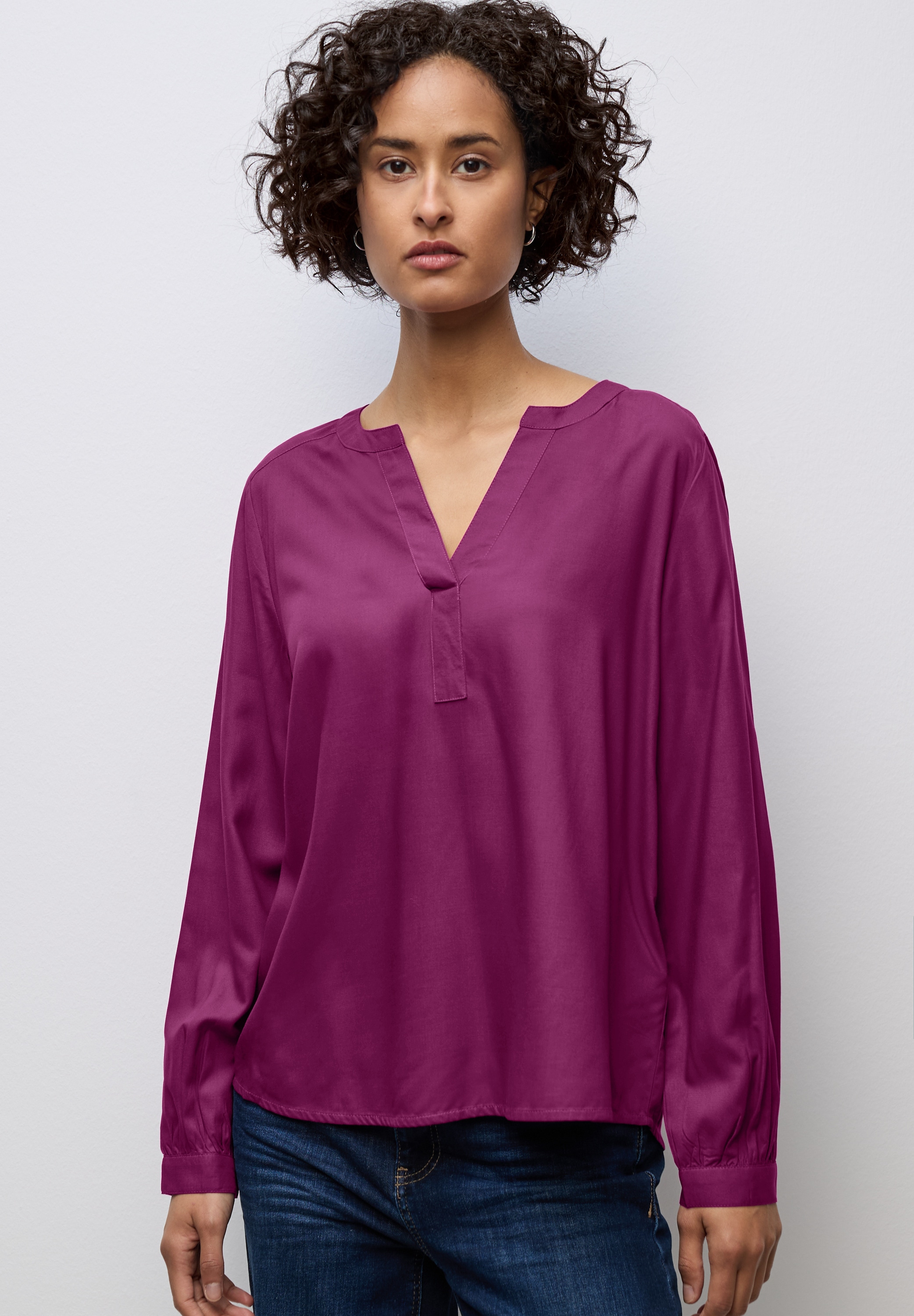 STREET ONE Langarmbluse, aus softer Viskose günstig online kaufen