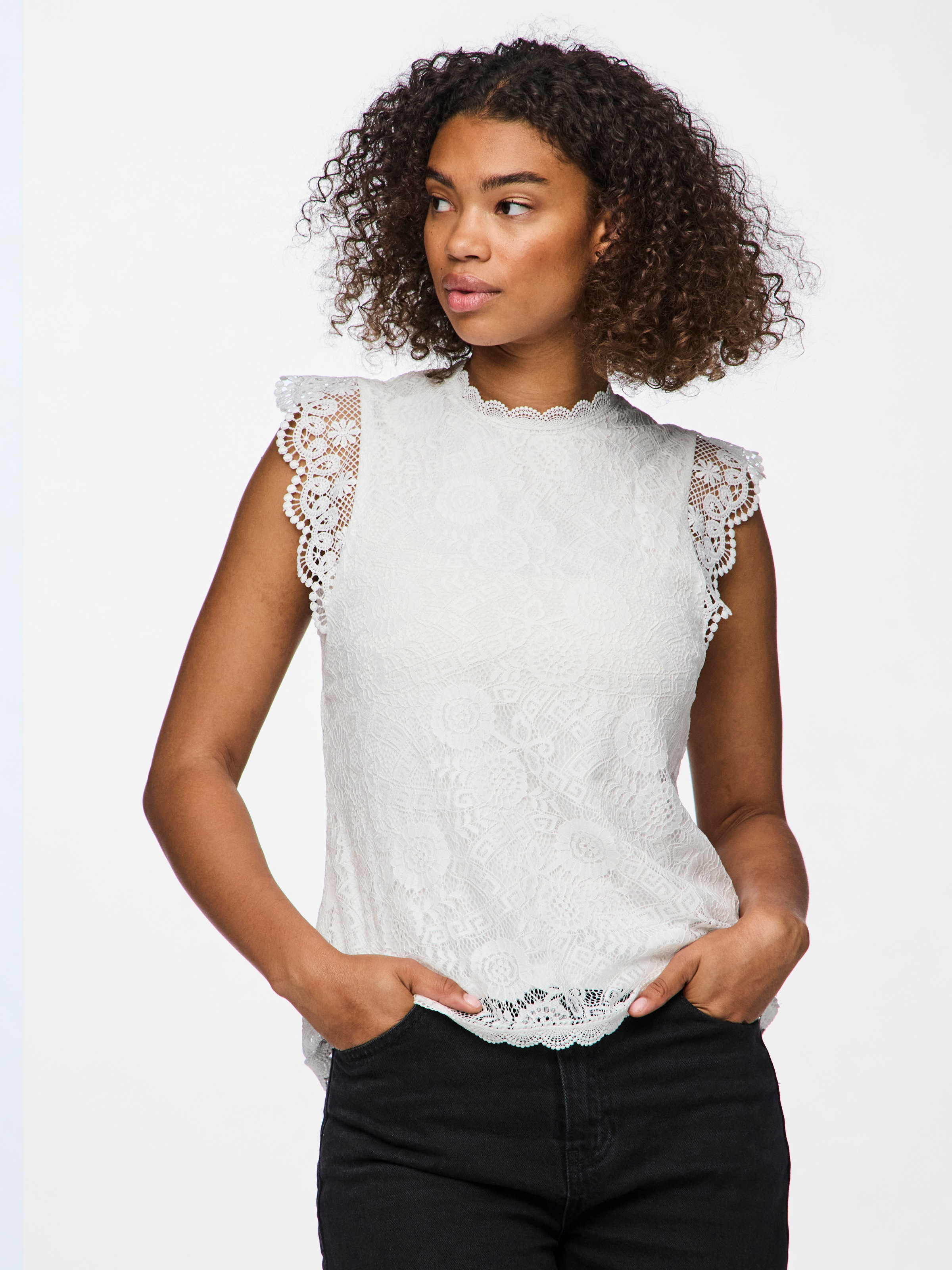 pieces Spitzentop "PCOLLINE" günstig online kaufen