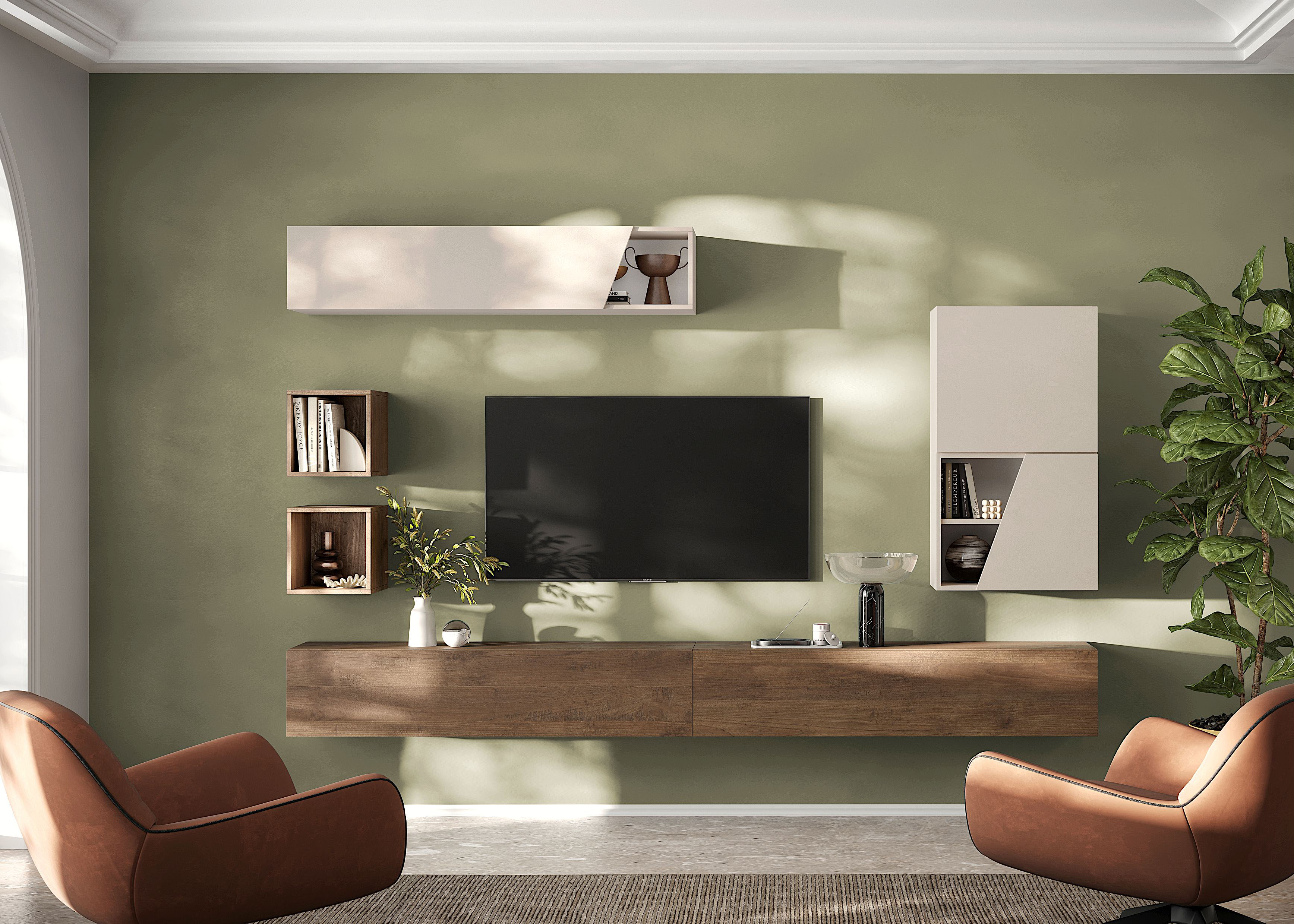 INOSIGN Wohnwand "INFINITY, 6tlg. Breite 276 cm, moderne Mediawand," 6 Stk. günstig online kaufen