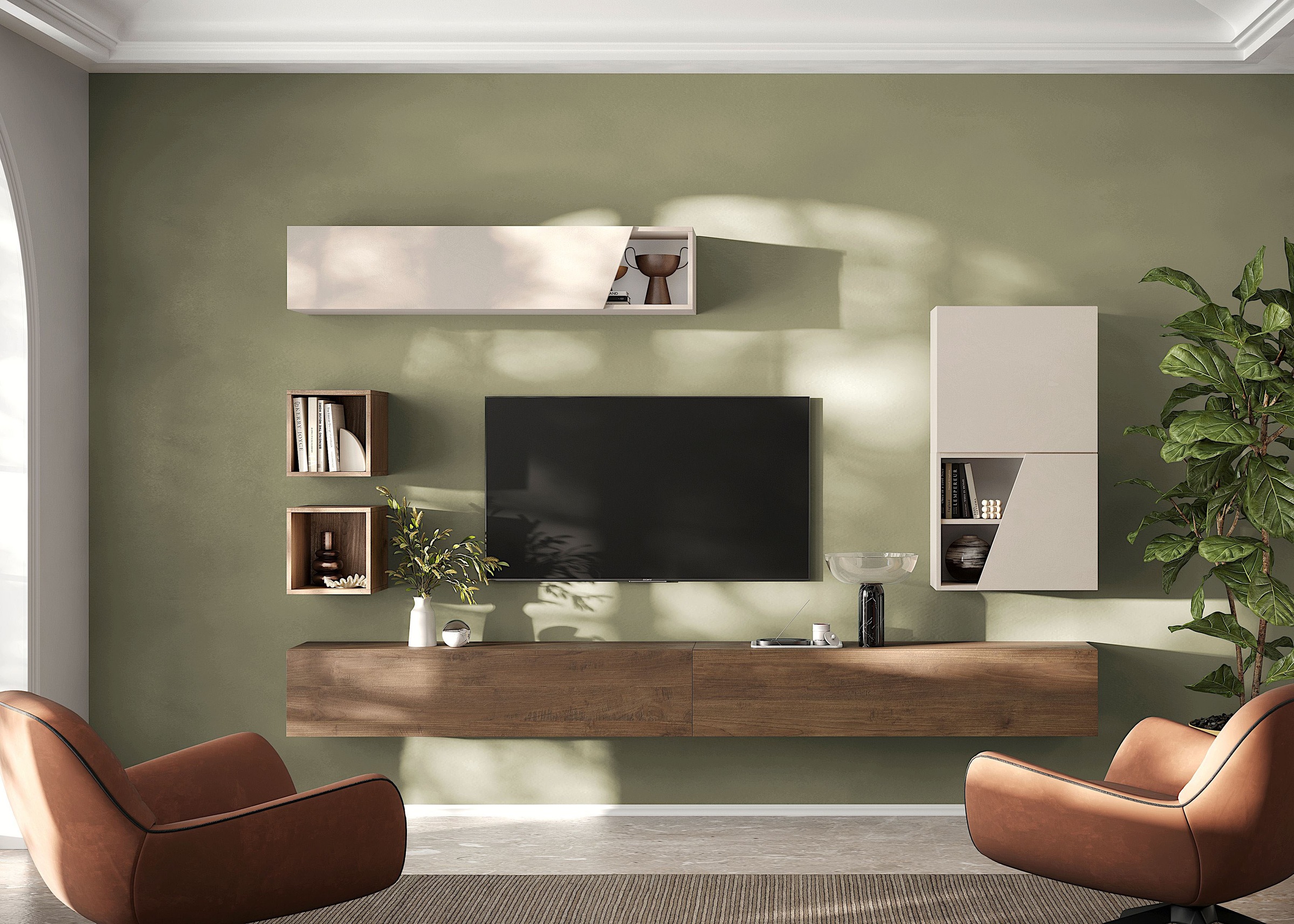 INOSIGN Wohnwand "Infinity, 6tlg. Breite 276 cm, moderne Mediawand" 6 Stk. günstig online kaufen