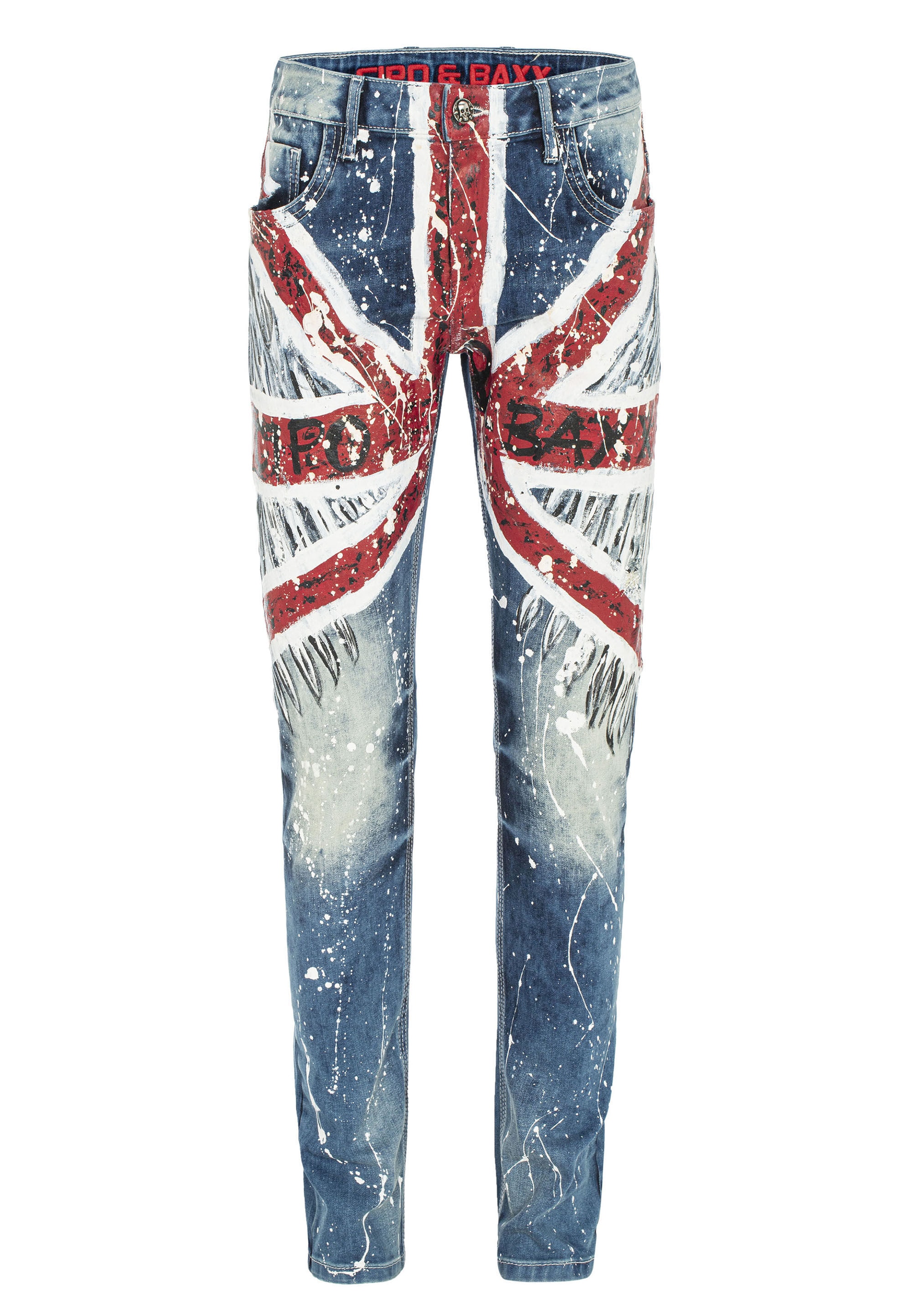 Cipo & Baxx 5-Pocket-Jeans »Jeans«, mit coolem Print