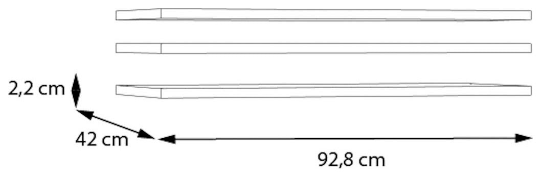 FORTE Einlegeboden, 3 tlg. Set