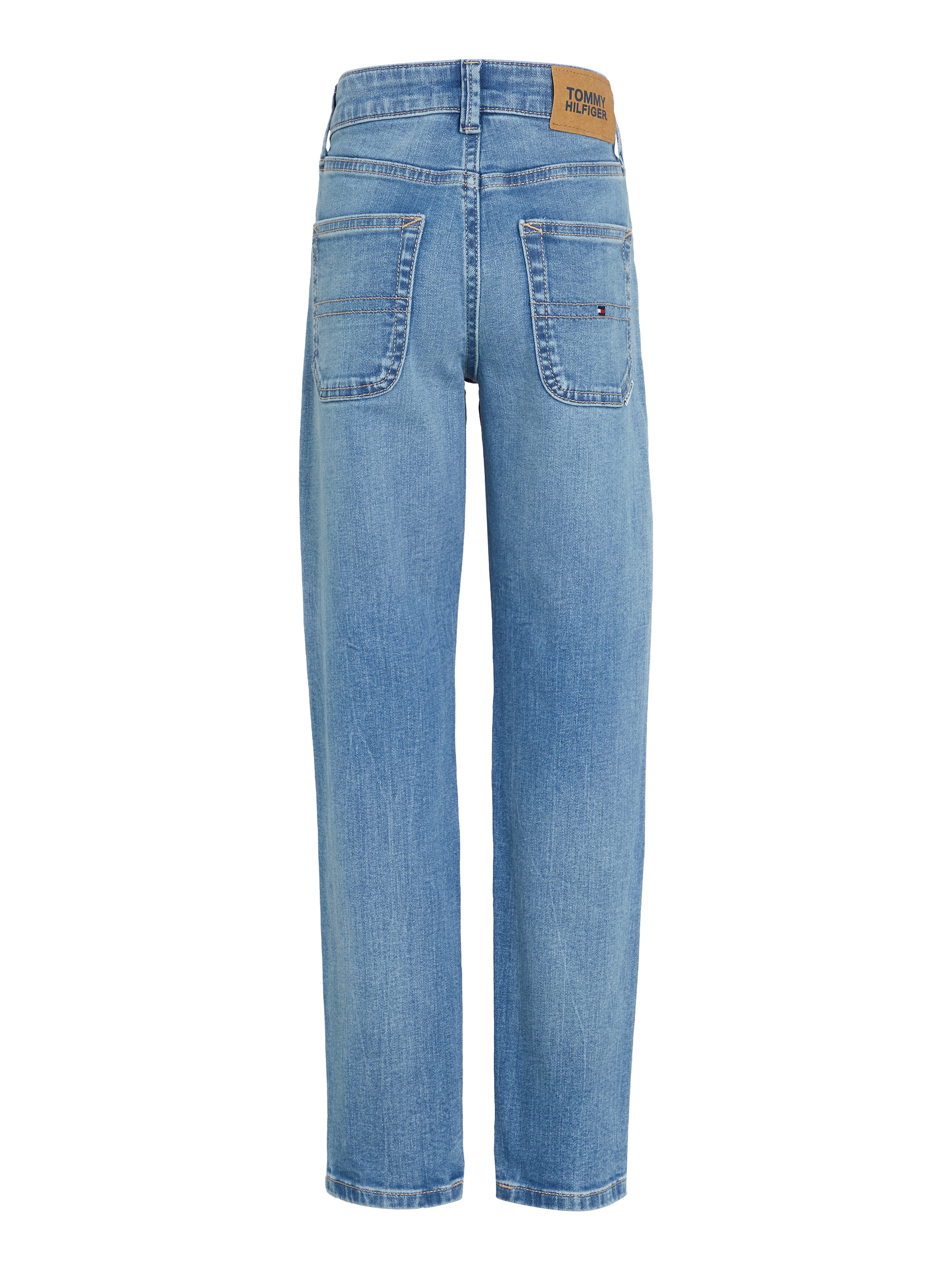 Tommy Hilfiger Straight-Jeans »MODERN STRAIGHT VINT MWASH DENIM«, Kinder bis 16 Jahre mit gestickter Logoflagge