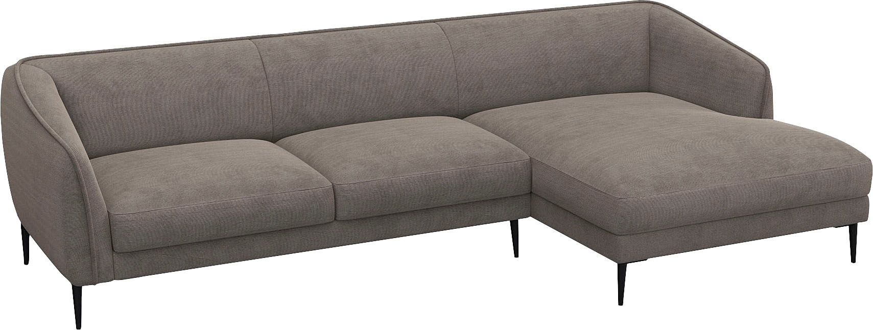 FLEXLUX Ecksofa »Belle Designsofa, L-Form, B/T 288/149 cm«, Skandinavisches Design, In hochwertiger Verarbeitung