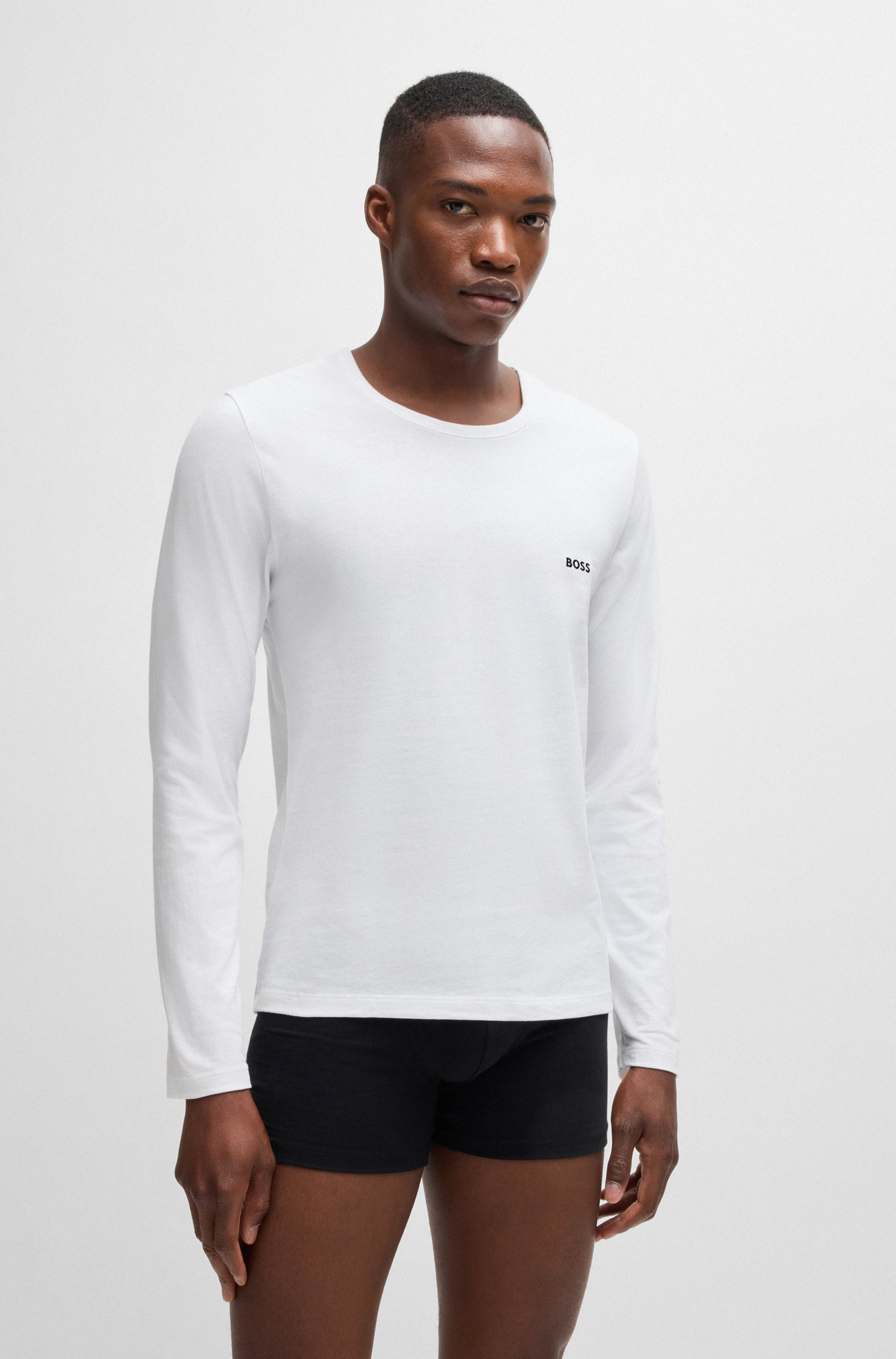 Thumbnail - BOSS Langarmshirt "longsleeve-Shirt R-Neck Classic COTTON 3pcs/pack", (3 tlg.), mit BOSS Logo-Schriftzug