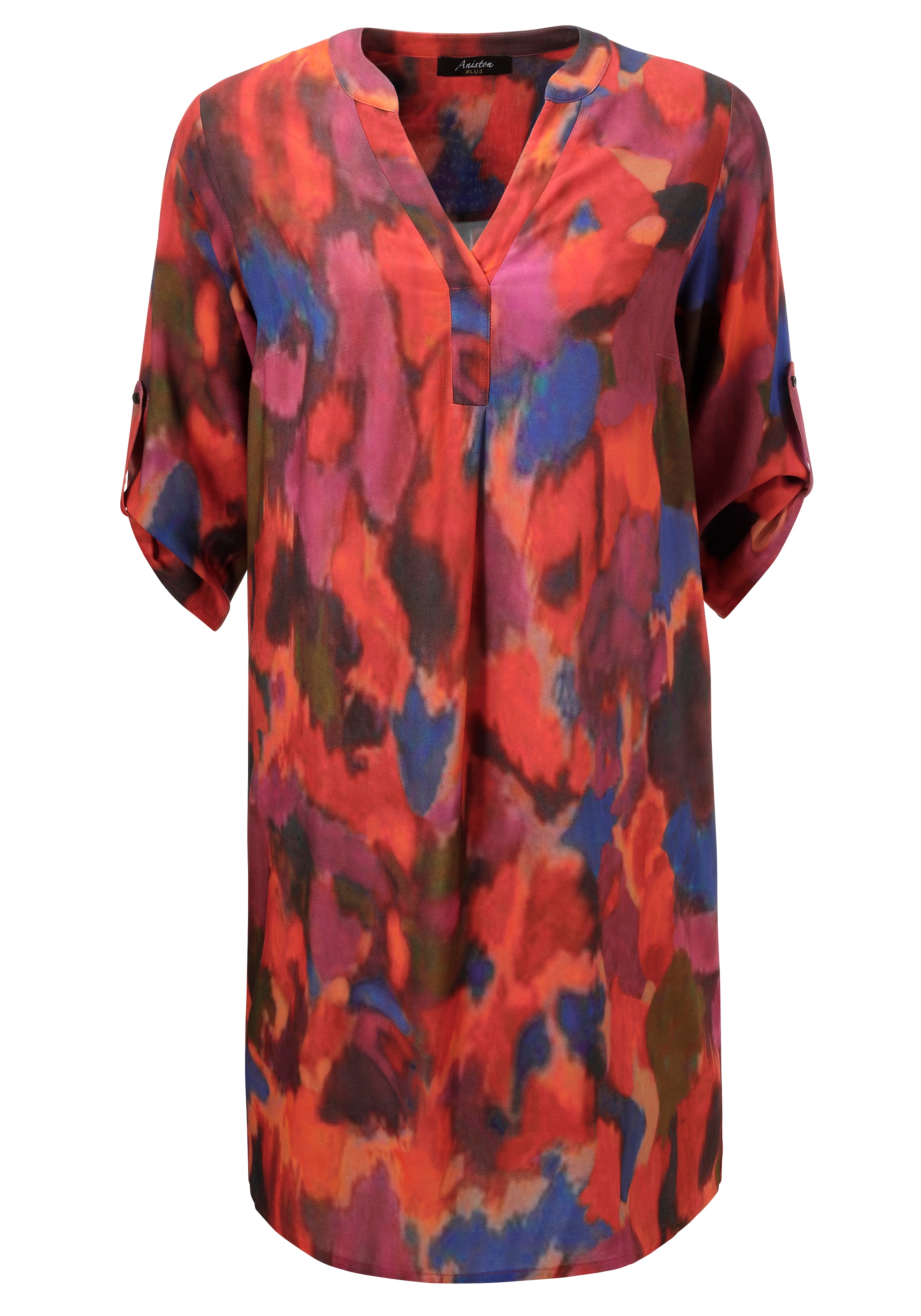 Aniston PLUS Druckkleid, extravaganter, grafischer Druck - NEUE KOLLEKTION
