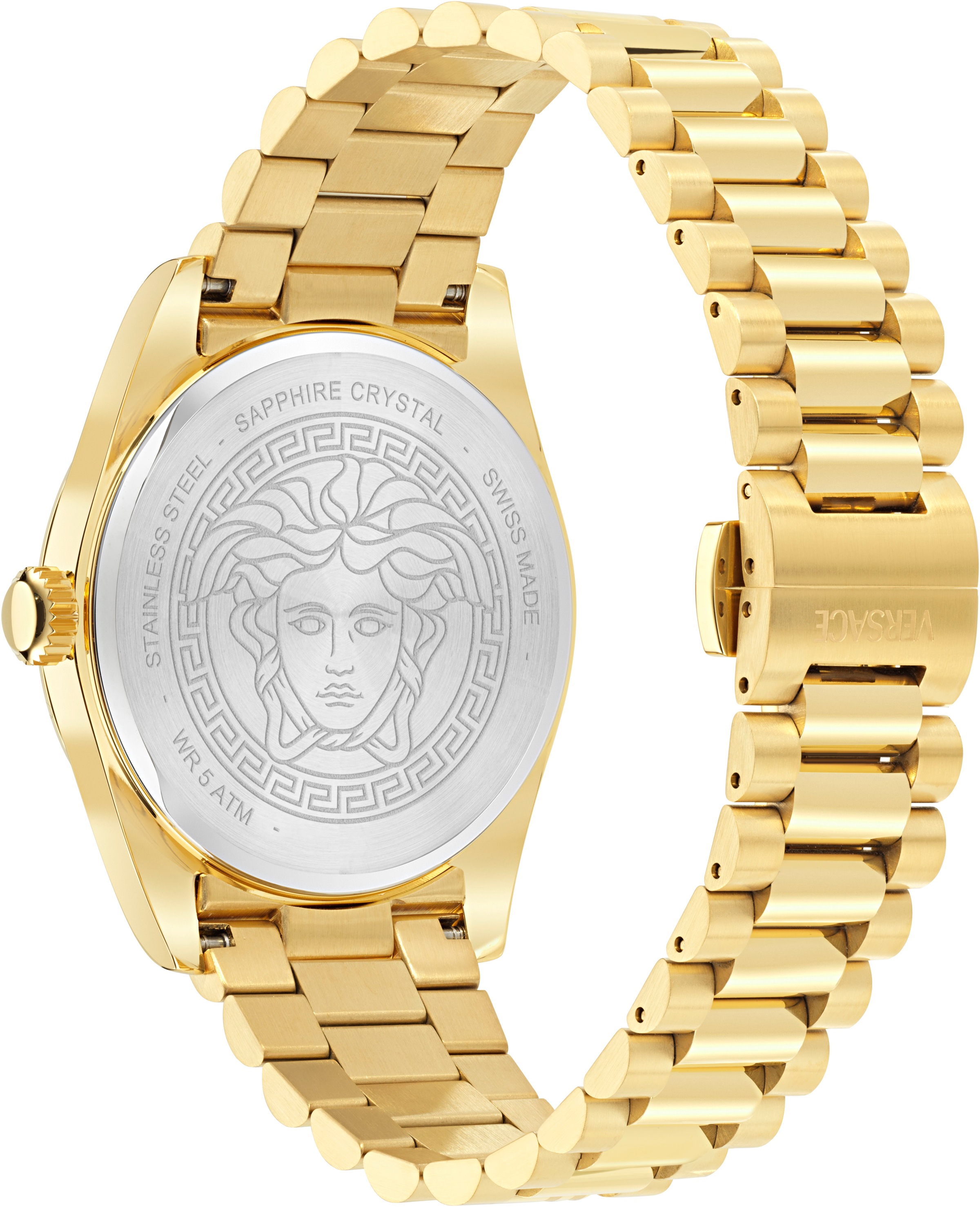 Versace Quarzuhr »MILLENYIUM GENT«, Armbanduhr, Herrenuhr, Swiss Made, Edelstahlarmband, analog, Datum