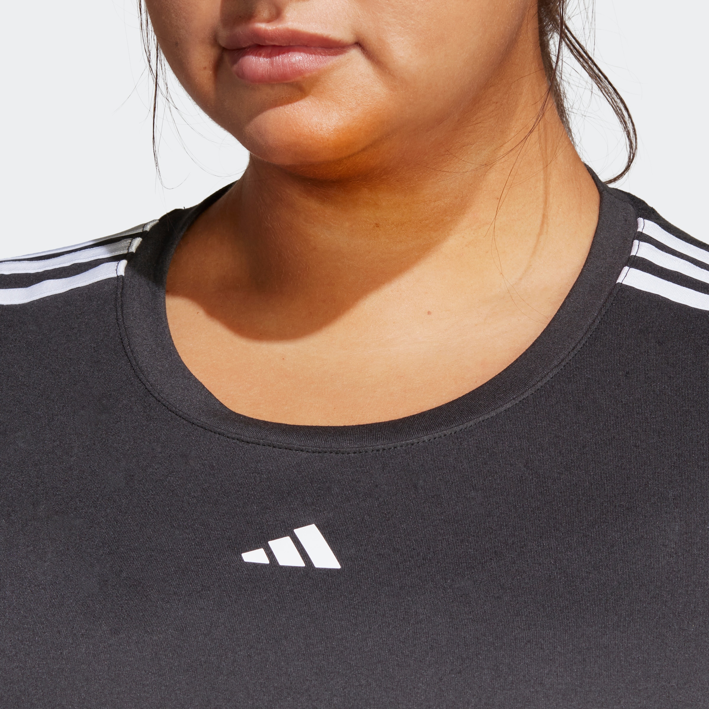 adidas Performance T-Shirt »AEROREADY TRAIN ESSENTIALS 3-STREIFEN – GROSSE GRÖSSEN«