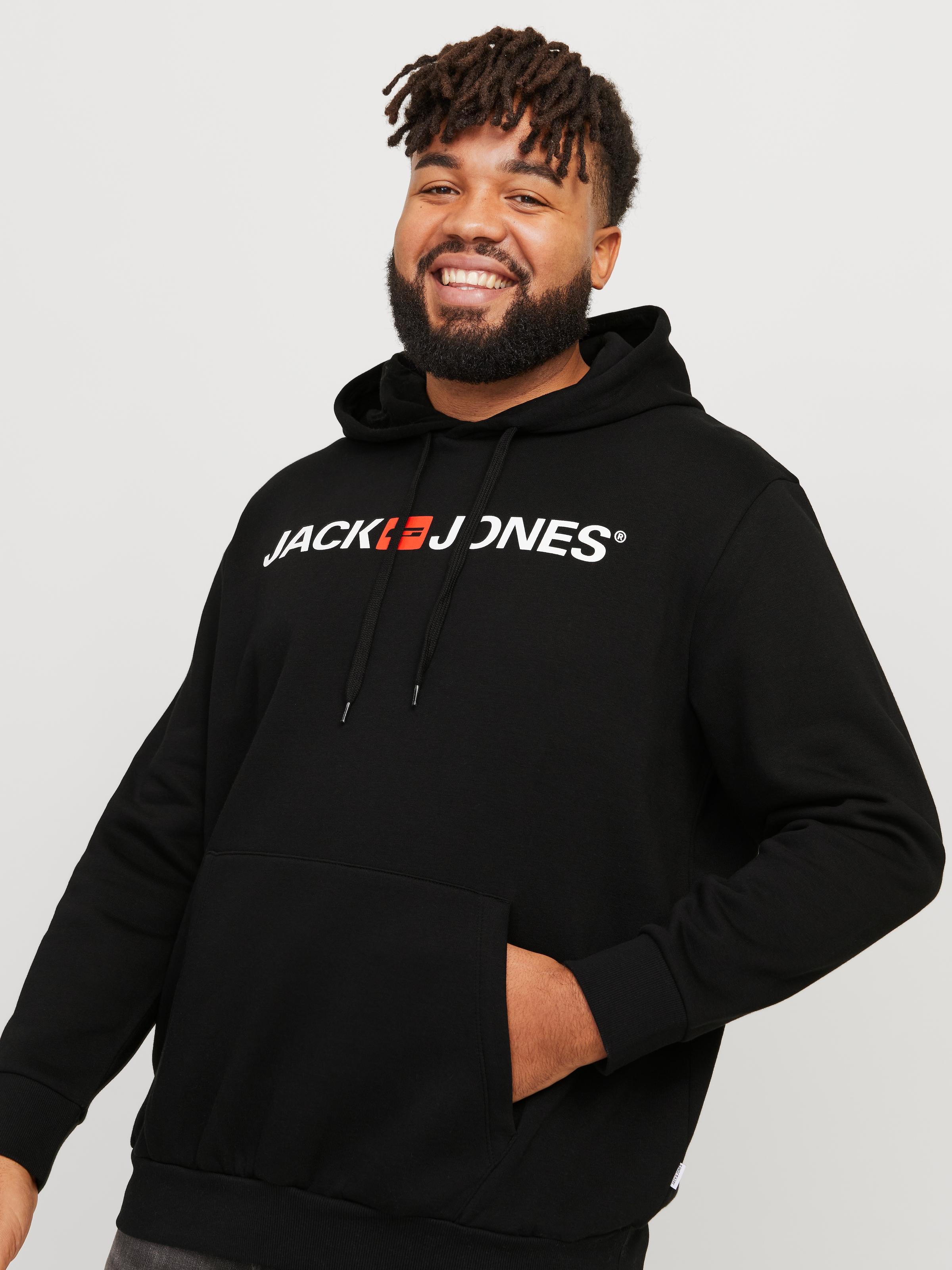 Jack & Jones PlusSize Kapuzensweatshirt »JJECORP OLD LOGO SWEAT HOOD NOOS PLS«, mit Logo Print