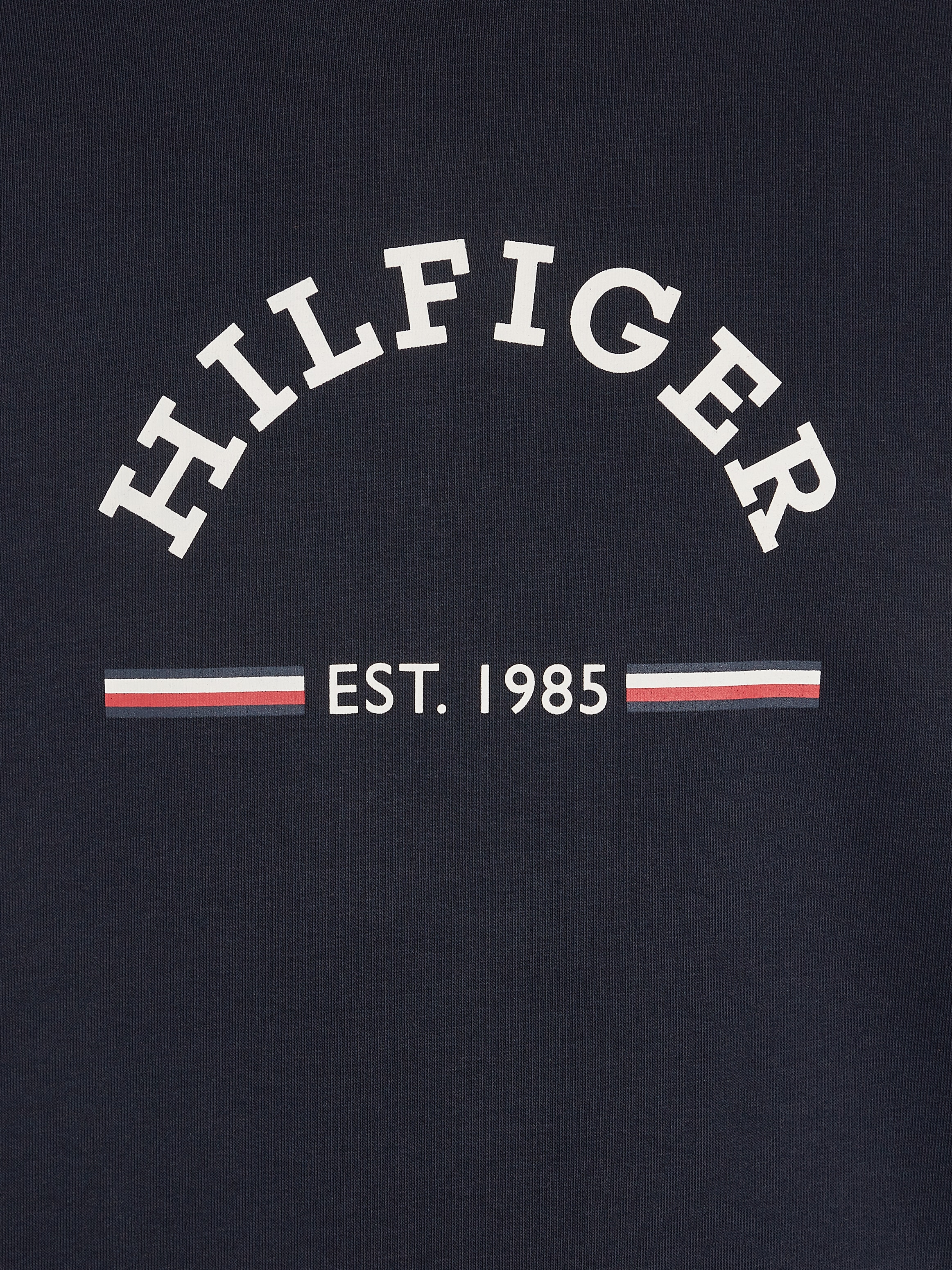 Tommy Hilfiger Kapuzensweatshirt »ROUNDALL HOODY«, kontrastfarbener Markenprint