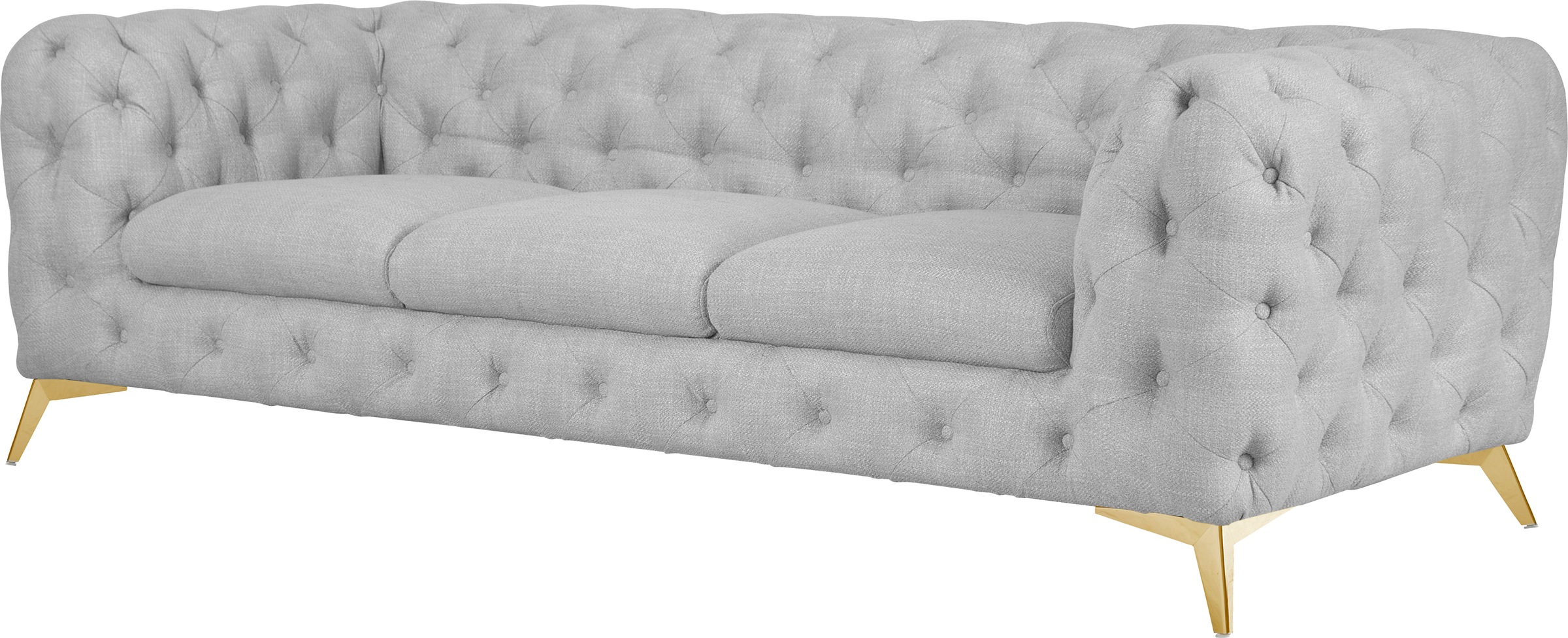 Leonique Chesterfield-Sofa »Glynis«, aufwändige Knopfheftung, moderne Chesterfield Optik, Fußfarbe wählbar